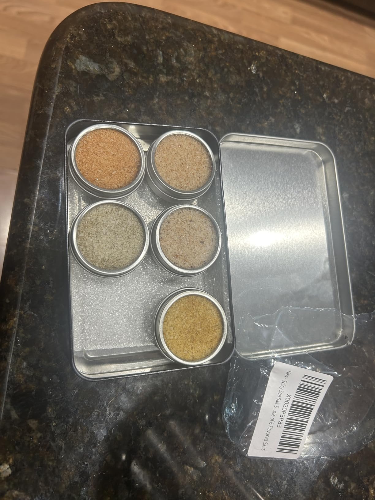 Sea Salt Sampler Collection - 4-Pack Spicy, Infused, Smoked, & Natural Cooking Salts - 24-Flavors Finishing Salt Variety Pack Gift Set in 0.5 oz Reusable Tin Each - Caravel Gourmet customer photo 1