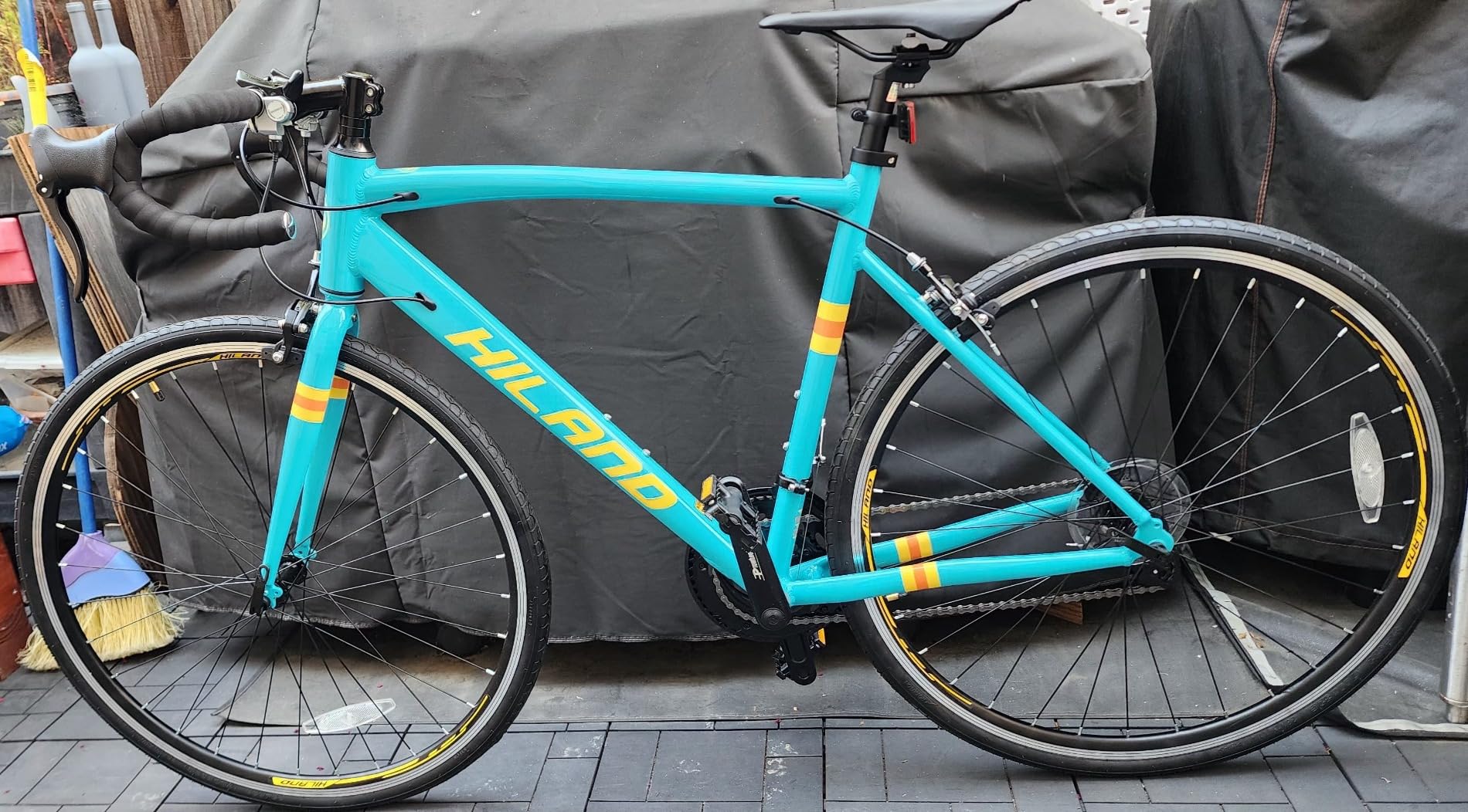 HILAND 700c Road Bike 14 Speed, Aluminum Frame Racing Bike, City Commuter Bicycle for Men Women customer photo 2