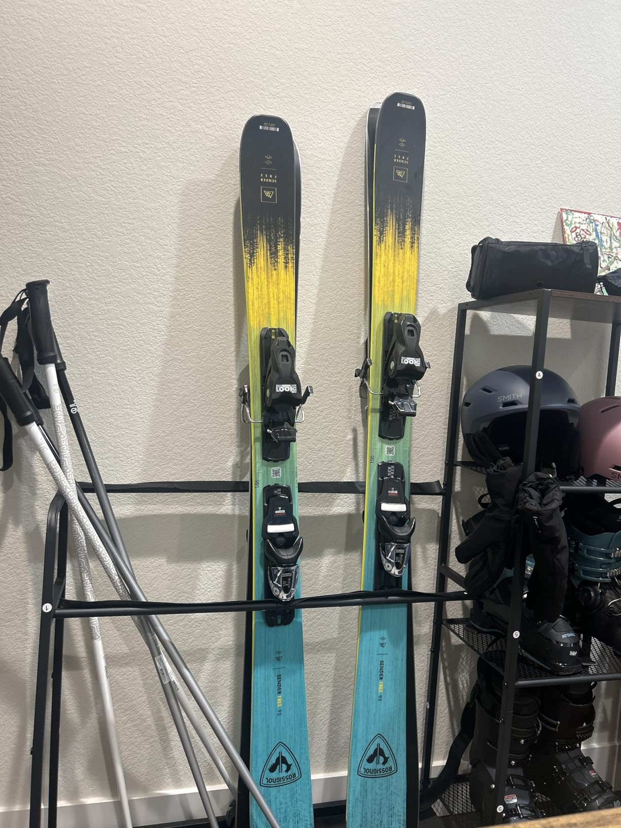 Freestanding Snowboard Rack - 4 Pair Ski, 3 Pack Snowboard, Boot, Pole, Goggles, Helmet Rack for Garage, Shed, Basement customer photo 1