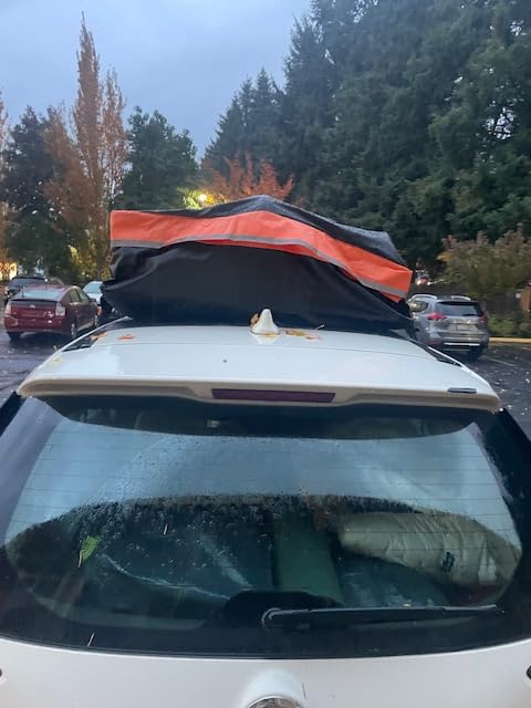 Sailnovo Car Rooftop Cargo Carrier 21 Cubic Feet, Waterproof 1000D PVC Car Roof Bag with Anti-Slip Mat, Combination Lock, Storage Bag, Door Hooks & Tie-Down Strap fit Vehicle with/Without Luggage Rack customer photo 1