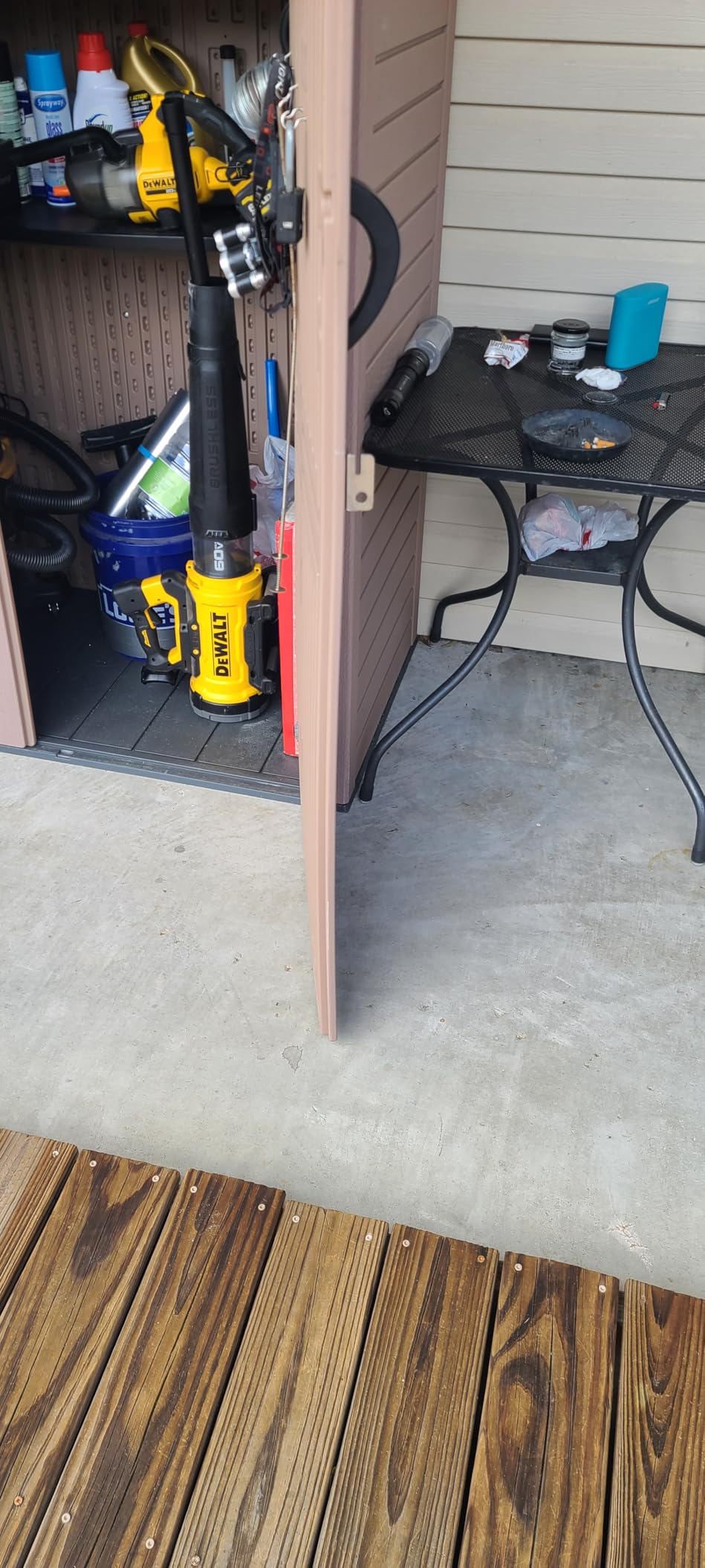 YITAHOME Outdoor Horizontal Storage Shed with X-Shaped Lockable Door, 35 Cu Ft All-Weather Resin Tool Shed customer photo 2