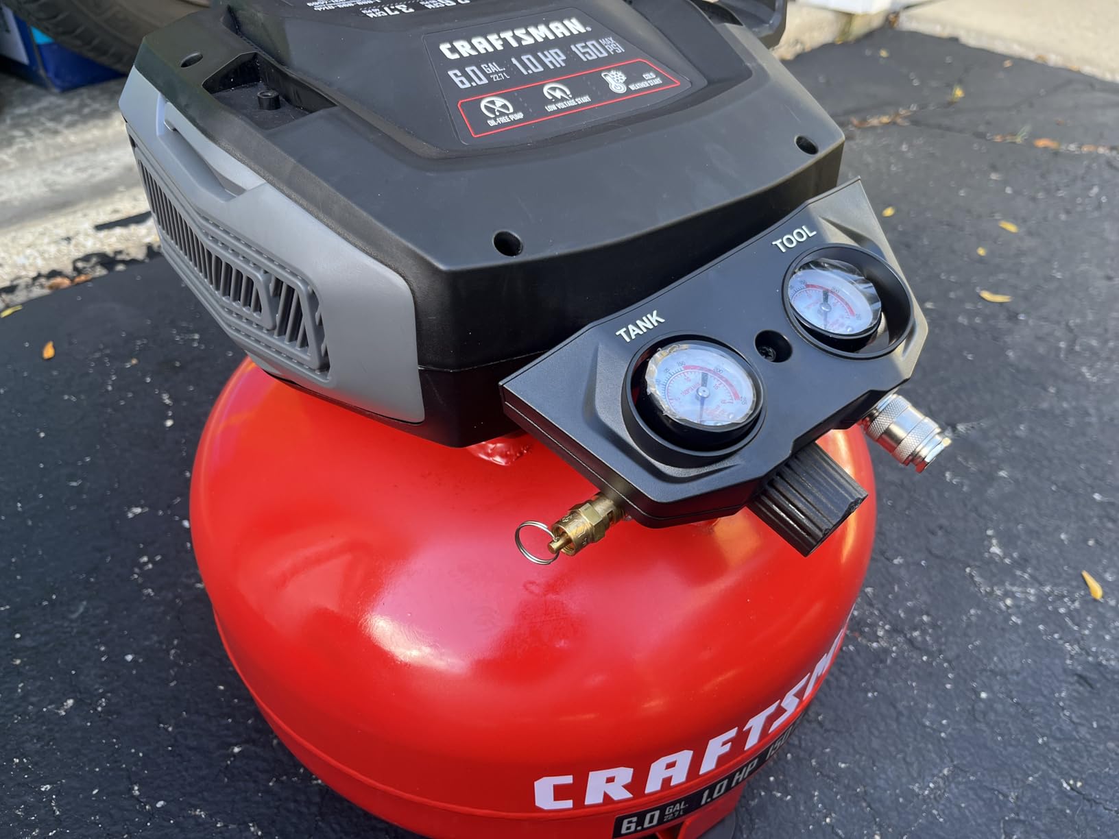 Craftsman Air Compressors 6 Gallon Portable Pancake Air Compressor, Oil Free Max 150 Psi 1.0HP 2.6 CFM@90PSI Electric Air Compressor Shop Air Compressor customer photo 2