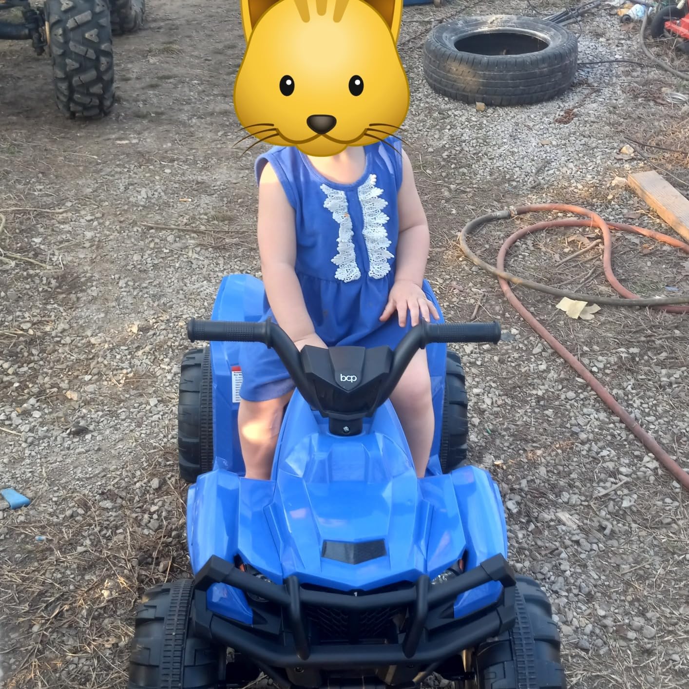 Best Choice Products 12V Kids Ride-On Electric ATV, 4-Wheeler Quad Car Toy w/Bluetooth Audio, 2.4mph Max Speed, Treaded Tires, LED Headlights, Radio - Pink customer photo 2