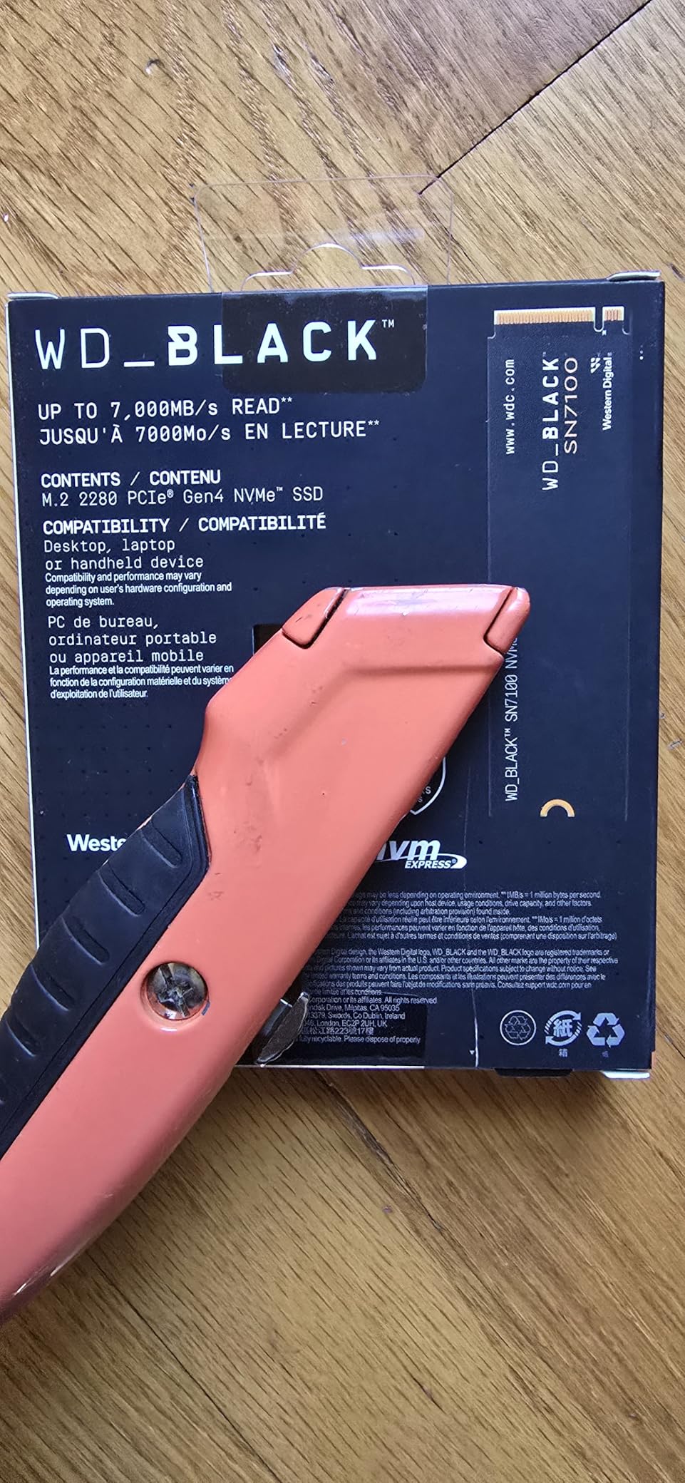 WD_Black SN7100 1TB NVMe SSD - Gen4 PCIe, M.2 2280, Up to 7,250 MB/s Read Speed customer photo 2
