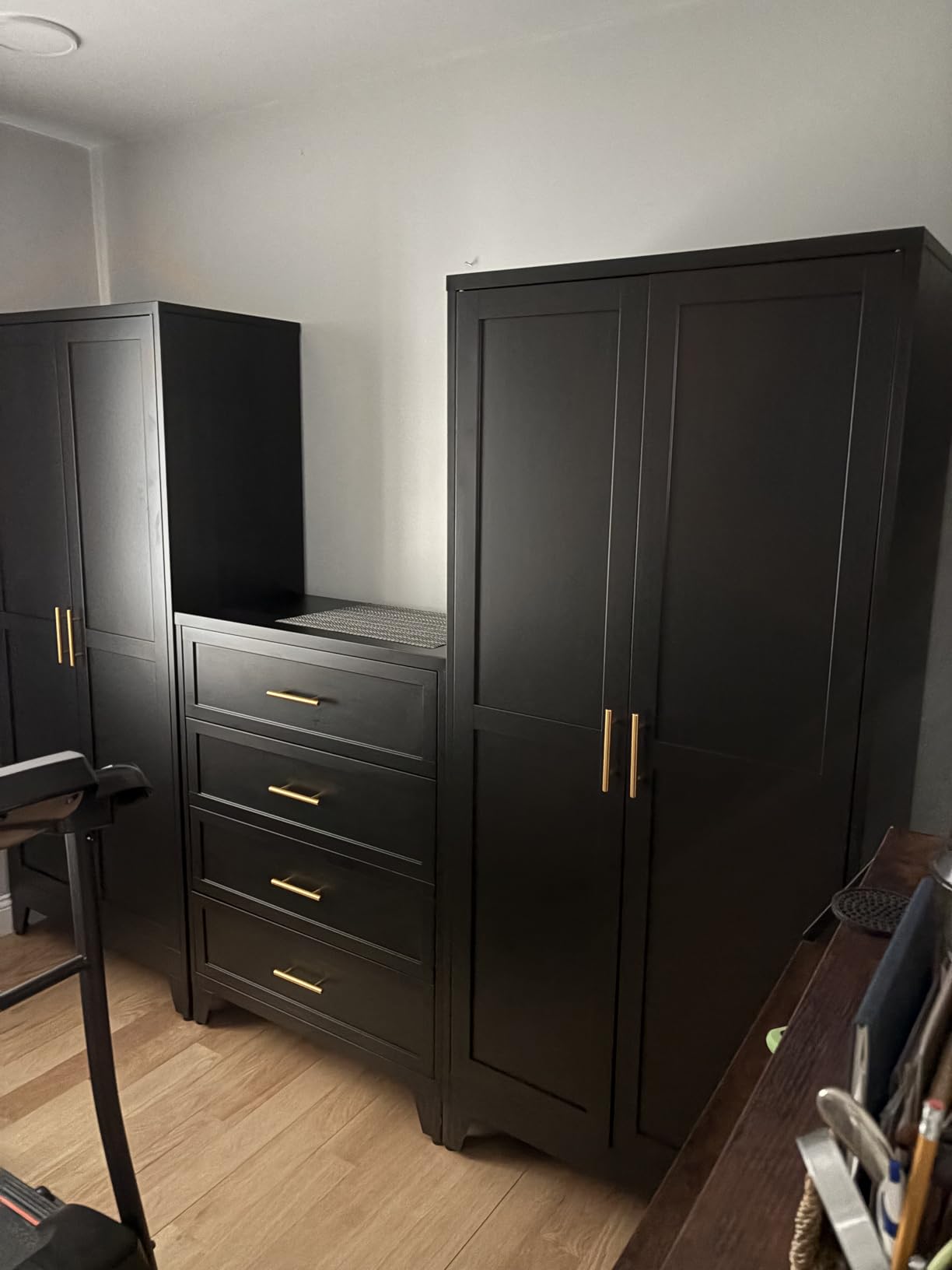 Metal Armoire Wardrobe Closet Storage Cabinet with Hanging Rod,71'' Metal Wardrobe Cabinet with 2 Doors and 2 Adjustable Shelves for Bedroom, Laundry Room, Cloak Room customer photo 1