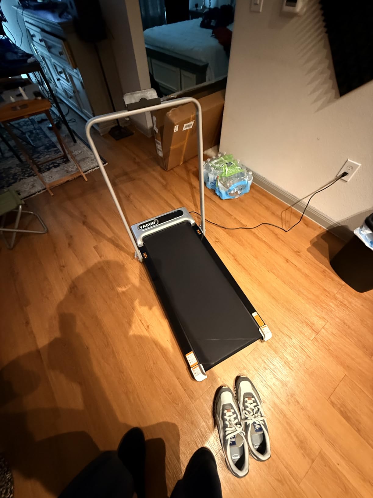 Yagud Walking Pad, Walking Pad Treadmill for Home Office, Portable Under Desk Treadmill with Remote Control and LED Display customer photo 1