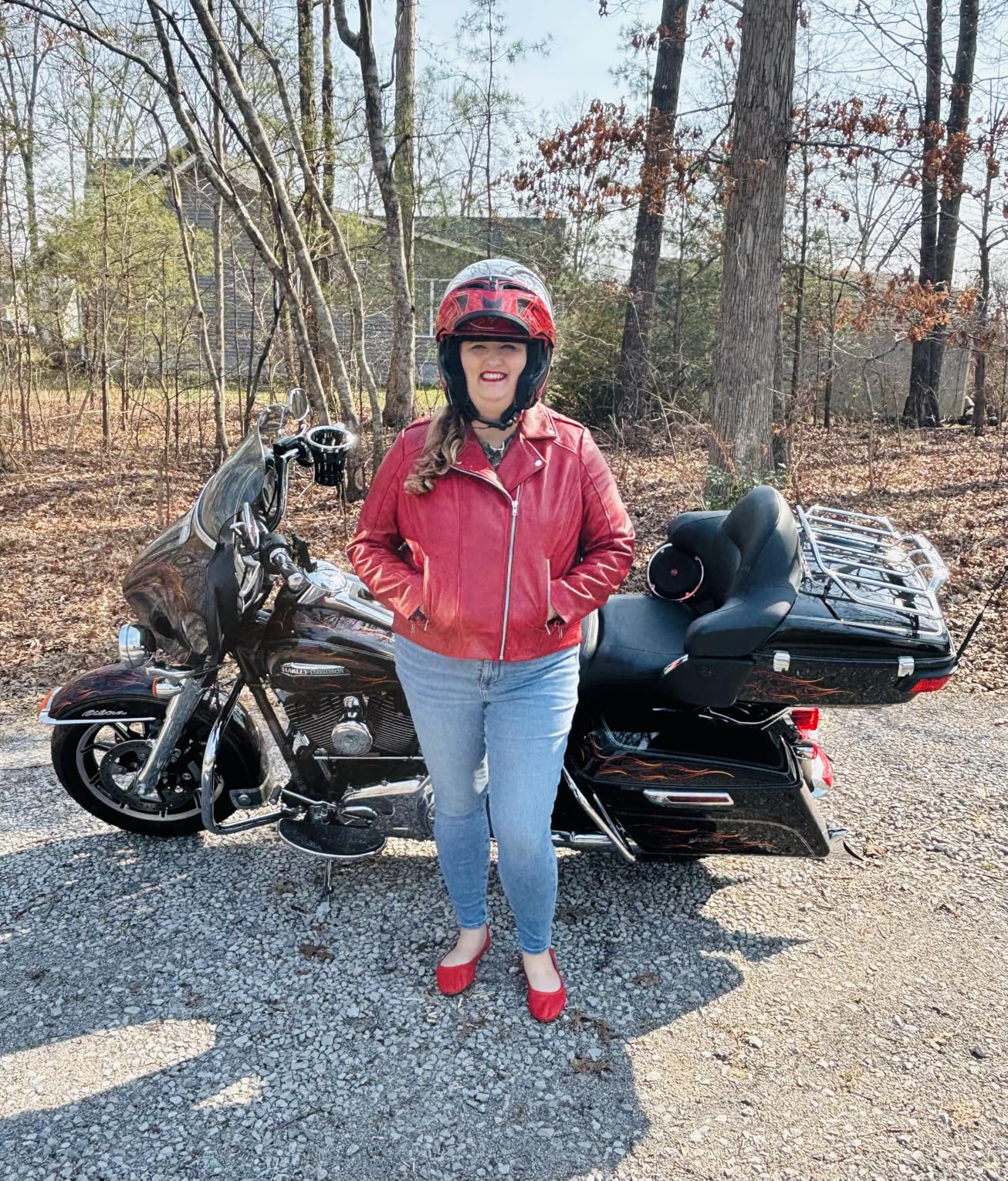 KYPARA Motorcycle Dual Visor Flip up Modular Full Face Helmet with DOT Certification customer photo 1