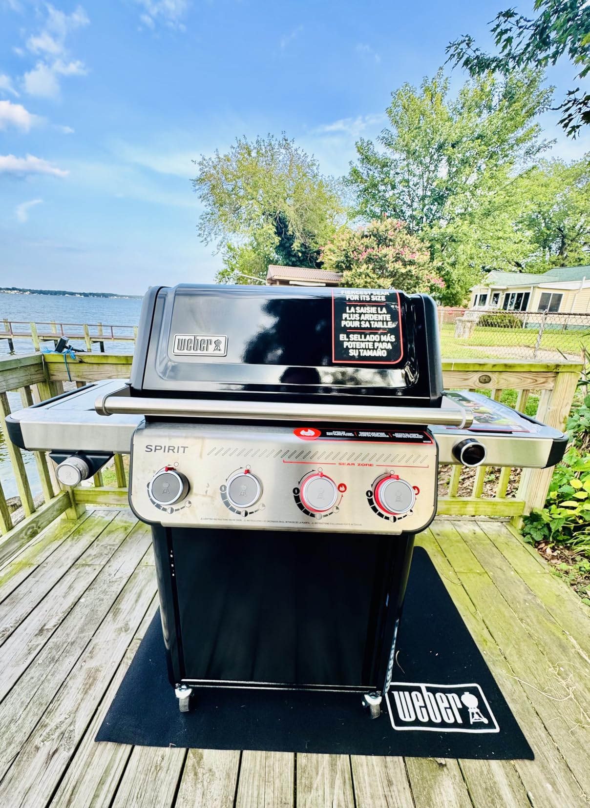 Weber Spirit E-435 Liquid Propane Gas Grill for Outdoor Cooking, 4 Burners and 1 Side Burner, Black - Porcelain-Enameled Cast-Iron Grates, 2 Boost Burners, Sear Zone customer photo 2