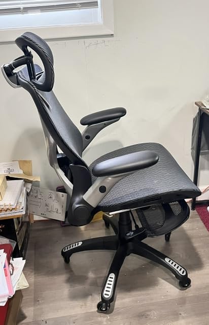 ELABEST X100 Ergonomic Mesh Office Chair with Footrest Big and Tall Home Desk Chair with 5D Flip-Up Arms Adjustable 3D Lumbar Support Gaming & Executive Computer Chairs customer photo 2