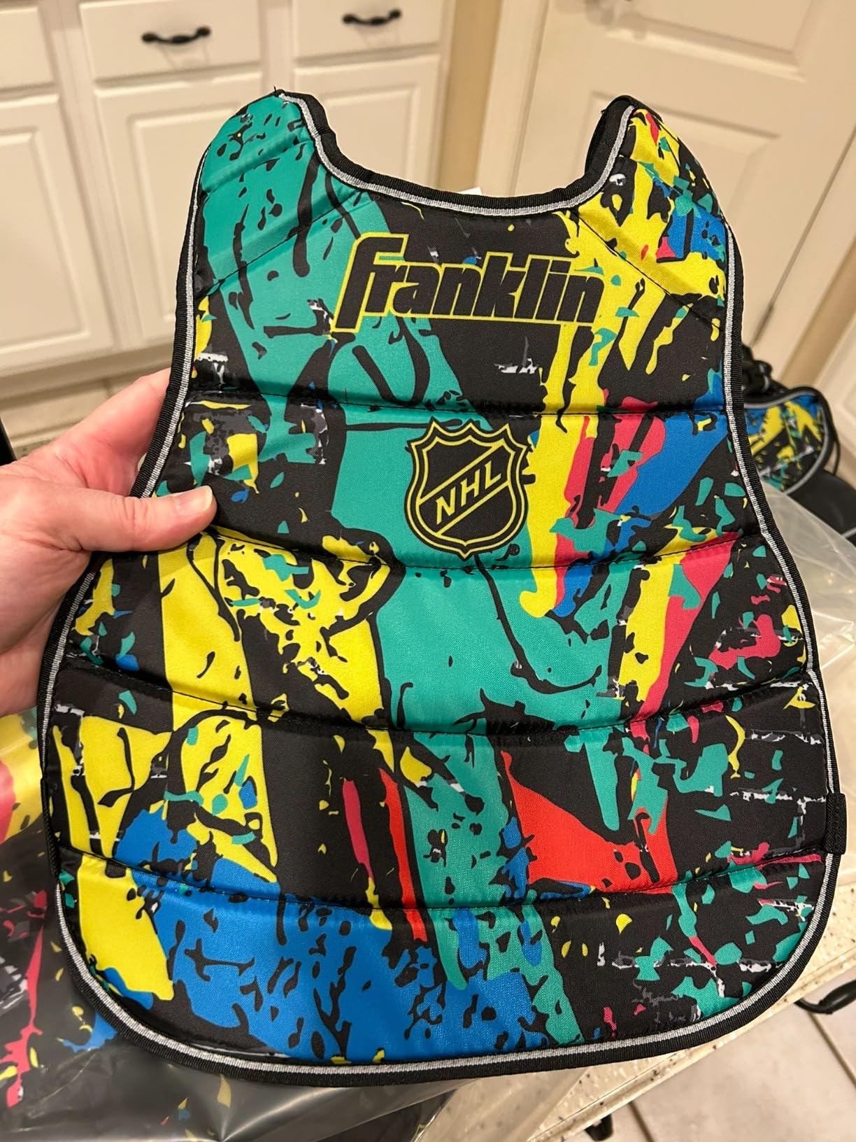 Franklin Sports NHL Kids Street Hockey Goalie Pads Set - Kids Hockey Training Equipment - Includes Block Pad, Catch Glove, and Goalie Pads customer photo 2