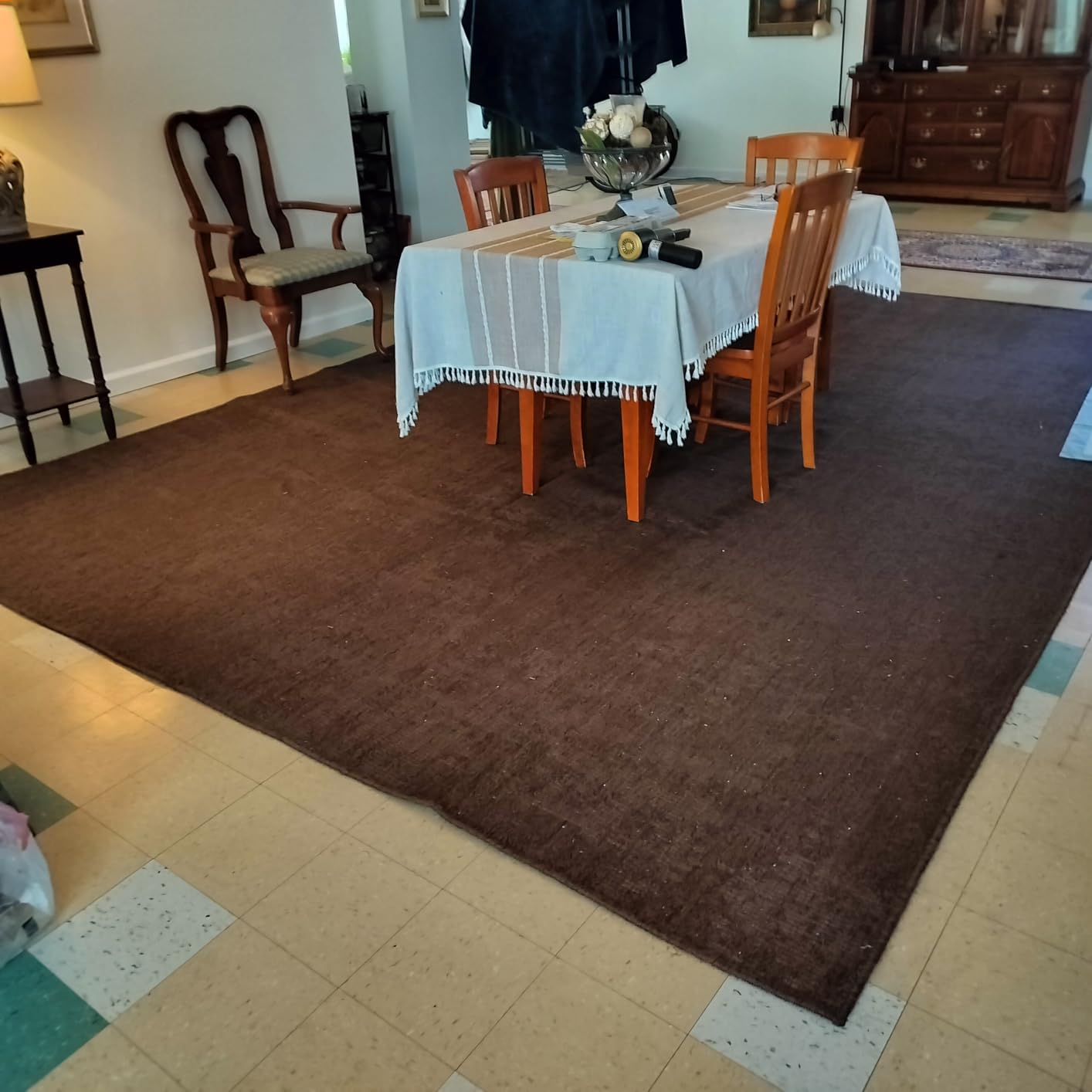 CAMILSON Easy Jute Rug 5x7, Indoor Outdoor Natural Color Fiber Area Rugs for Living Room Patio and Bedroom Rug Herringbone Seagrass Woven Design Easy-Cleaning, Washable Outside Carpet Alfombras 5 x 7 customer photo 2