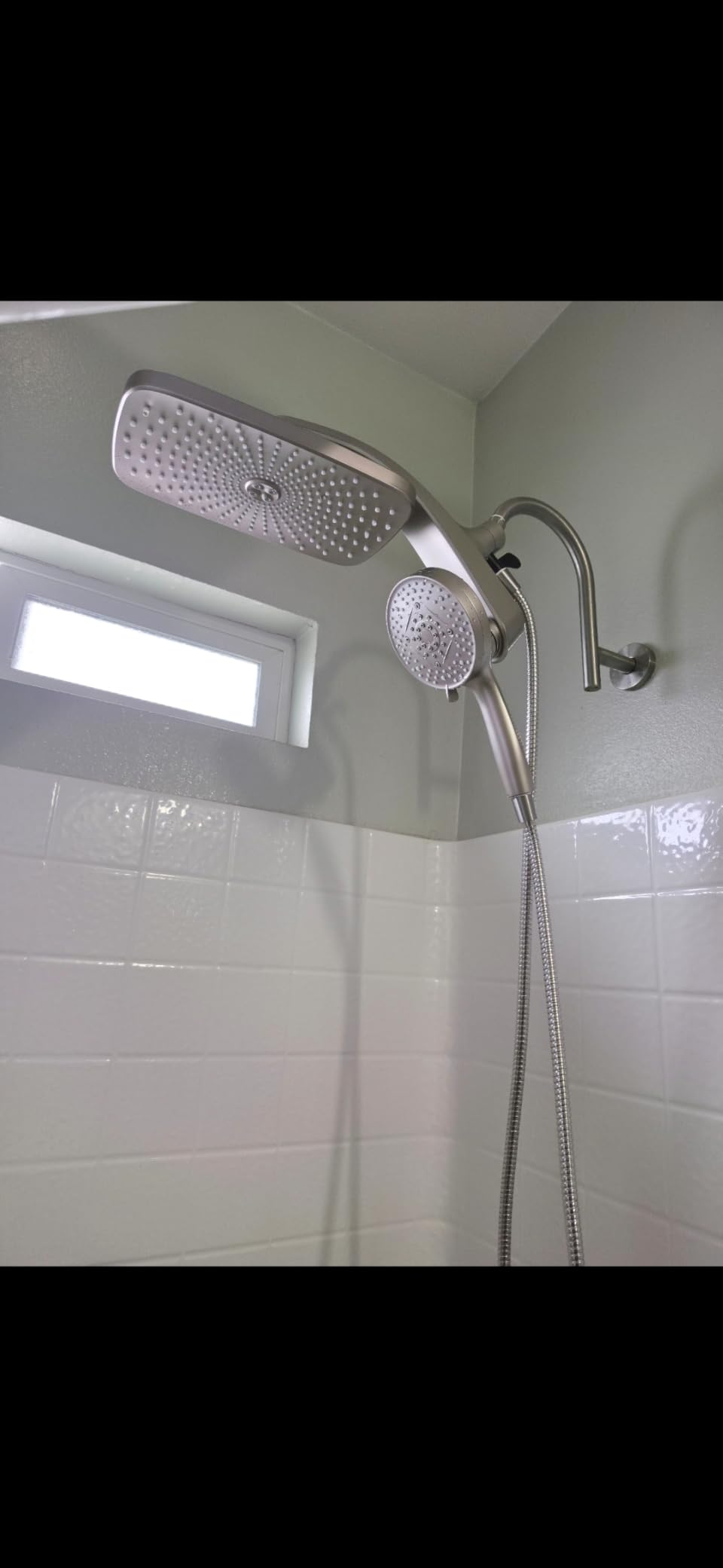 High Pressure Rain Shower Head: Upgrade Shower Heads with Handheld Spray Combo with Fixed Showerhead and 10 Sprays Handheld Shower Head, Detachable Showerheads Built-in Magnetic Docking and Power Jets customer photo 2