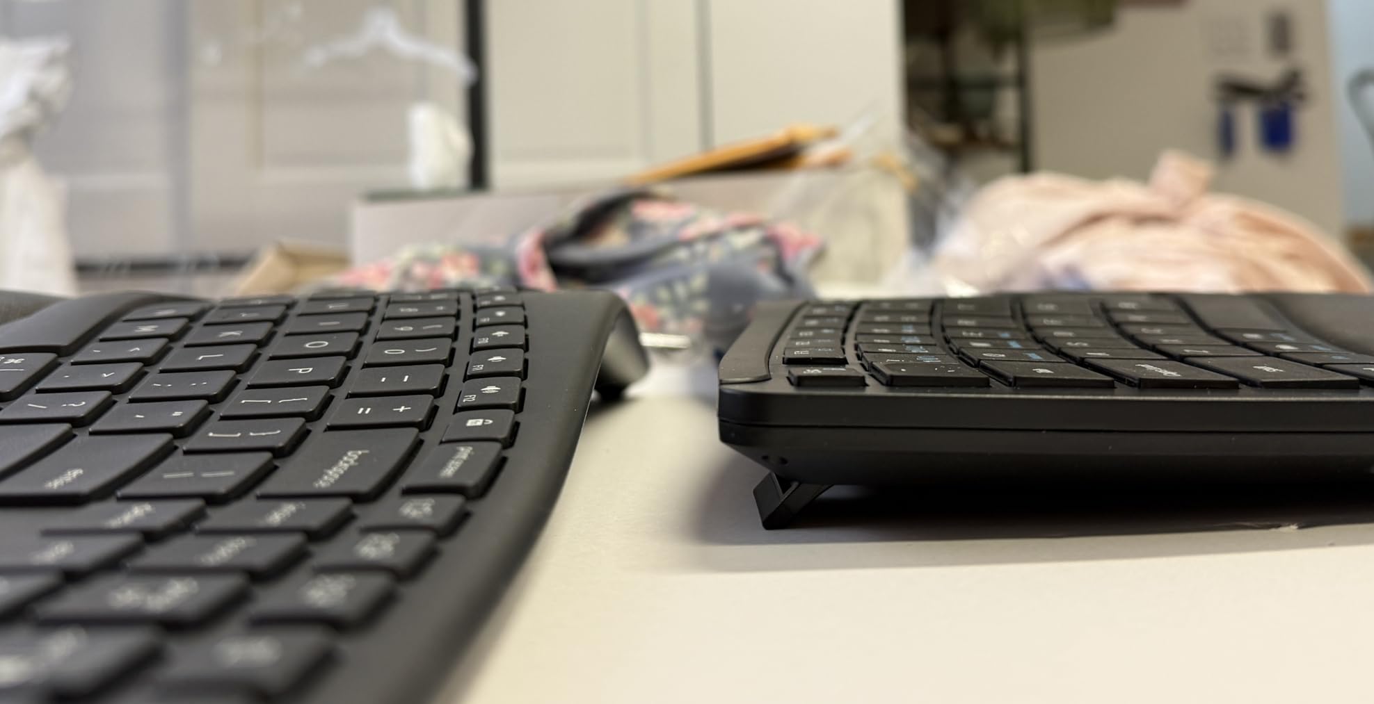 TECKNET Wireless Ergonomic Keyboard Rechargeable, 2.4G+Bluetooth Ergo Cordless USB Computer Keyboard, Wrist Rest, Natural Typing, Stain-Resistant Fabric, Compatible For Windows Computer Desktop Laptop customer photo 1