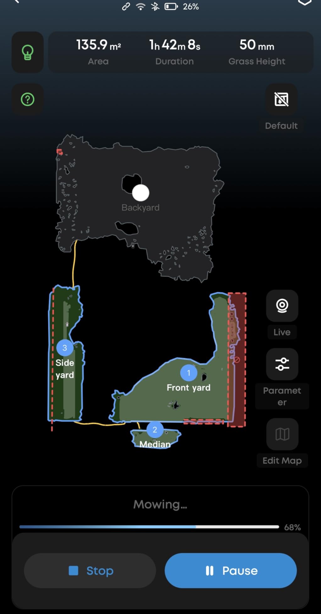 eufy Robot Lawn Mower E15, Auto Mapping, Pure Vision Navigation, Wire Free RTK Free, Multi-Zone Management, AI 3D Obstacle Avoidance, GPS Anti-Theft, 0.2 Acres, 18° Slope, App Control customer photo 2