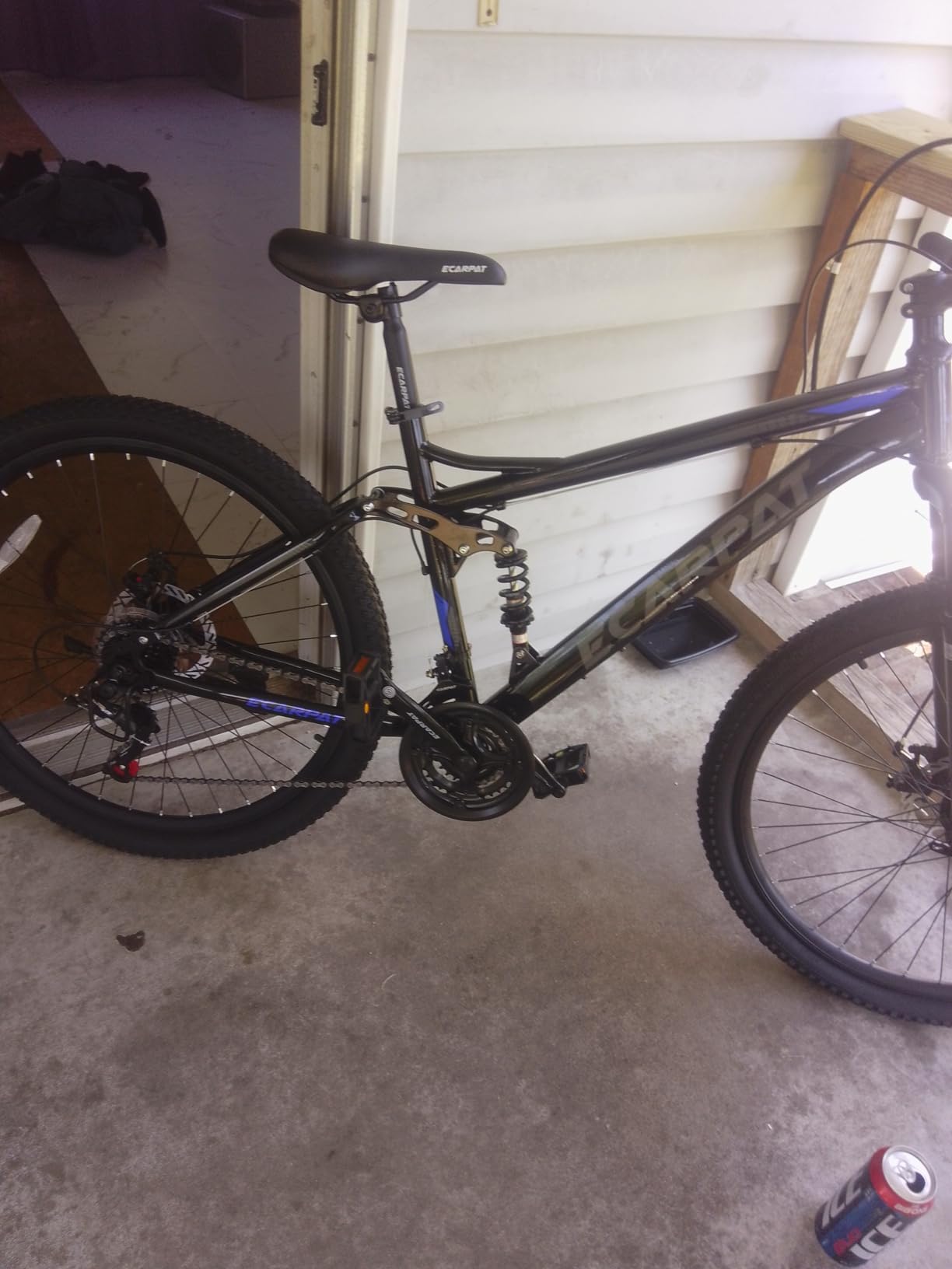 Ecarpat 24/26/27.5 Inch Mountain Bike Full Suspension, 21 Speed Mountain Bicycle with Dual Disc Brakes, High-Carbon Steel Frame, Trail Commuter City MTB Bicycle for Teenagers Adult Men customer photo 1