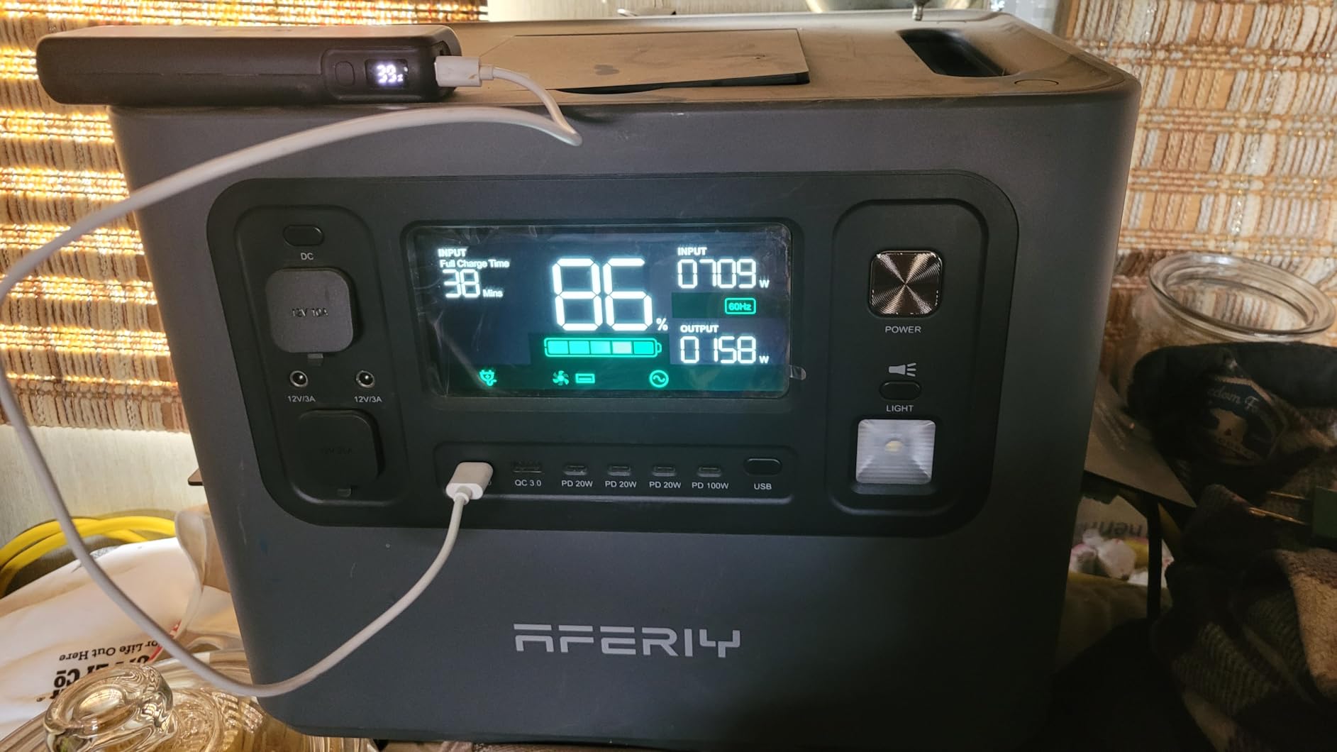 AFERIY 2048Wh Portable Power Station 2400W (Peak 4800W), P210 LiFePO4 Battery Generator, AC Fast Charging, 12V/25A XT60 DC output port, UPS Power Outages, Home Backup, Camping(Solar Panel Optional) customer photo 2
