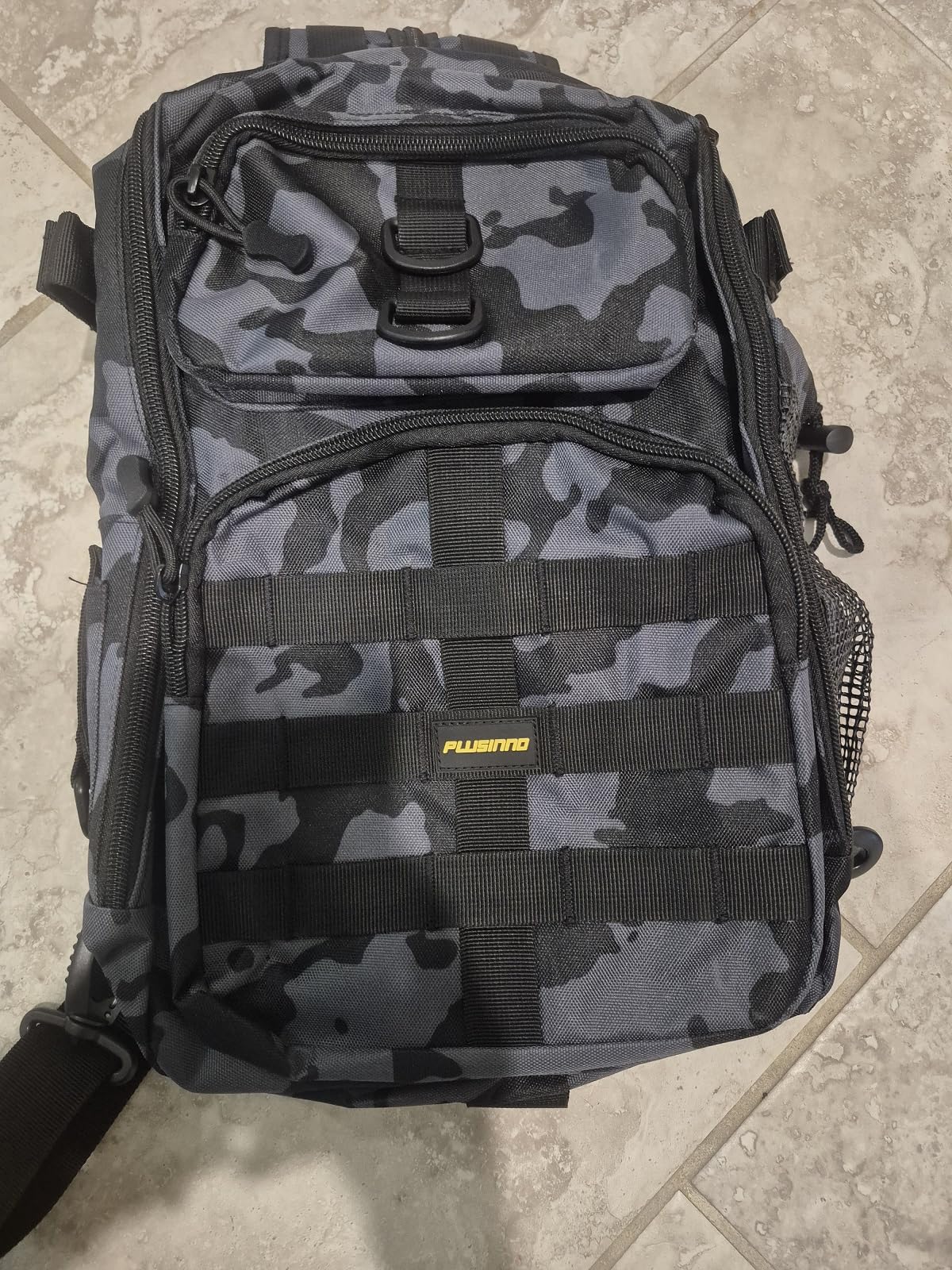 PLUSINNO Fishing Backpack with Tackle Boxes, Waterproof Fishing Sling Tackle Bag For Fishing Gear With Rod Holder, Fishing Gifts for Men customer photo 2