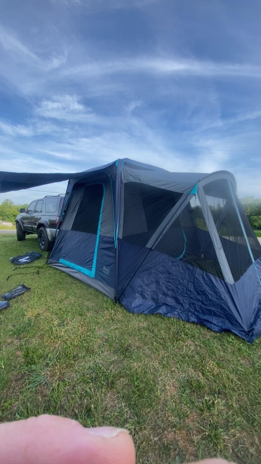 TIMBER RIDGE 5-9 Person SUV Tent with Screen Porch and Awning for Family Camping, Weather Resistant and Portable Van or Car Tent, Includes Rainfly and Storage Bag customer photo 1