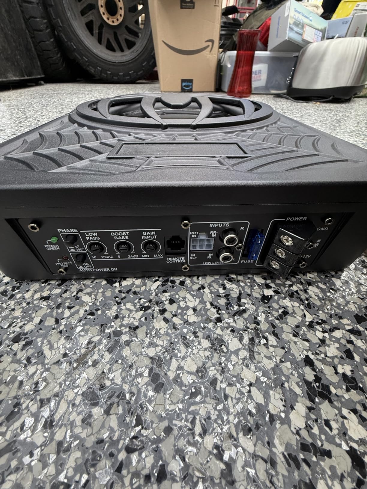 1200W Subwoofer, Slim Underseat Car Subwoofer and Amp Package with Ambient Light, Individual Control for Low Pass/Gain/Boost Bass, Loud Stereo Sound, Deep Bass Perfect for Truck/SUV/Jeep/MPV (Black) customer photo 1