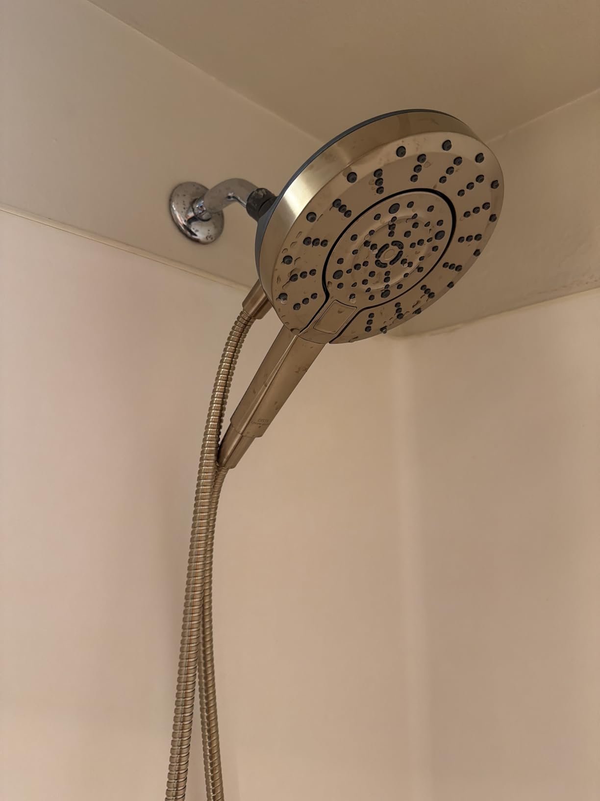 Delta 6-Setting In2ition 2-in-1 Dual Shower Head with Handheld High Pressure ProClean Spray, Brushed Nickel Detachable Shower Head with Hose, 1.75 GPM Flow Rate, Satin Nickel 75655SN customer photo 2