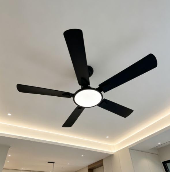OJX Ceiling Fans with Lights, 52 inch Ceiling fan with Light and Remote/APP Control, 3CCT, Quiet DC Reversible, Dimmable, Modern Ceiling Fan for Bedroom, Living Room, Kitchen, Indoor/Outdoor Use customer photo 1