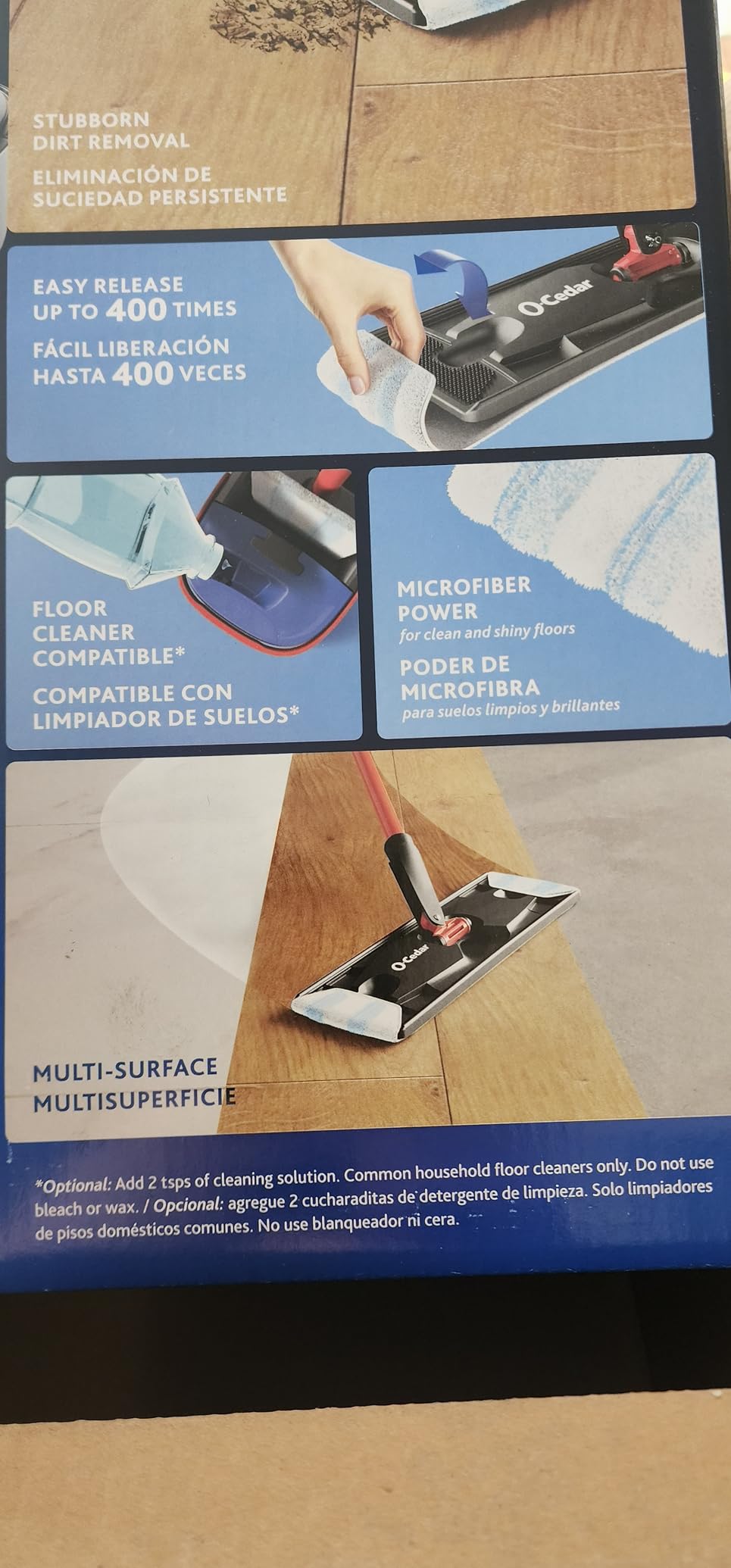 O-Cedar H2prO Flat Mop System | Quick Everyday Cleaning | Dual-Tank Fresh Water System | Machine Washable Reusable Microfiber Mop Pad | Safe on Hardwood, Tile & Vinyl Floors customer photo 1