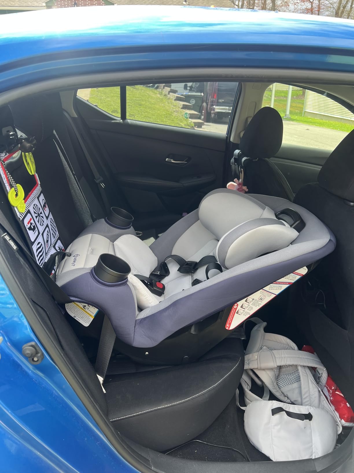 Safety 1st Ellaris 3-in-1 Convertible Car Seat, Slim Fit Design, Rear & Forward-Facing, 5-Position Headrest, 3-Across Fit, Travel-Friendly with Machine-Washable Seat Pad, Smokey Haze customer photo 1