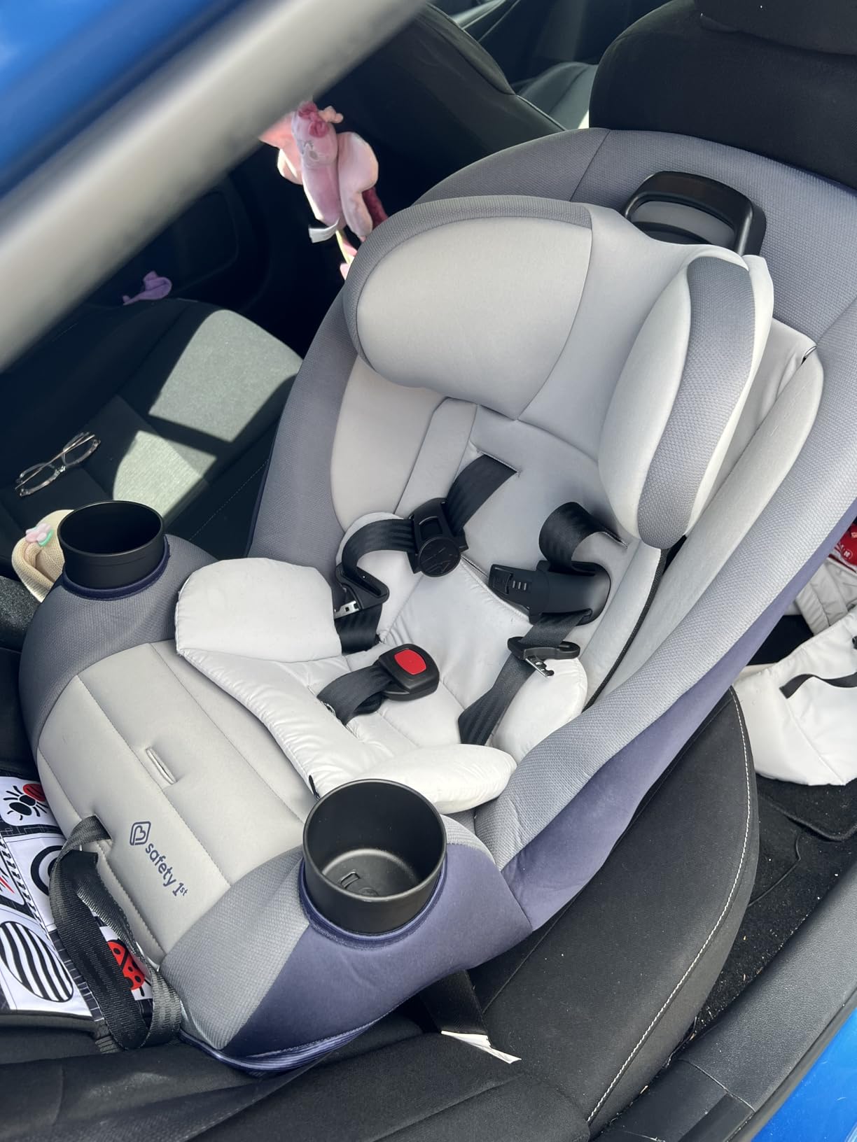 Safety 1st Ellaris 3-in-1 Convertible Car Seat, Slim Fit Design, Rear & Forward-Facing, 5-Position Headrest, 3-Across Fit, Travel-Friendly with Machine-Washable Seat Pad, Smokey Haze customer photo 2