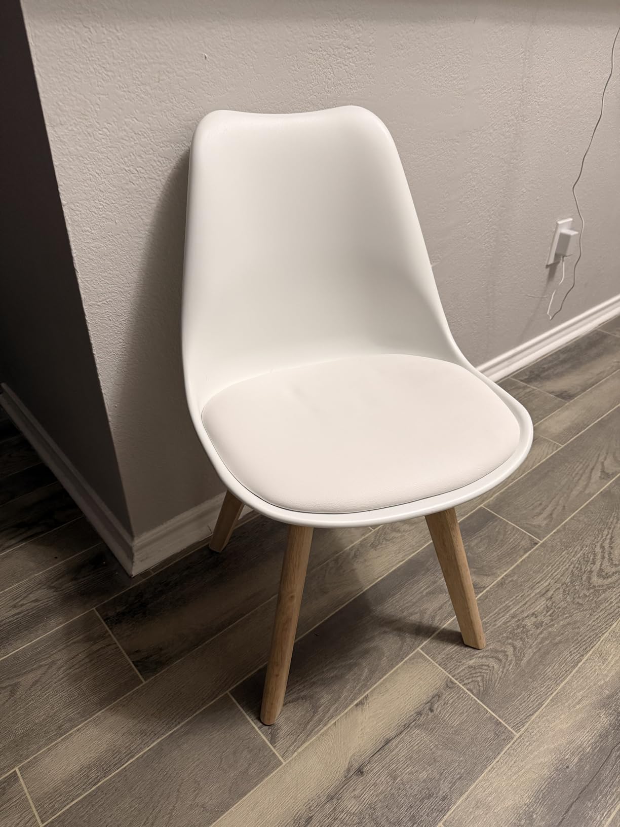 OLIXIS Dining Chairs Set of 8 Kitchen Mid Century Modern Chairs with Wood Legs and PU Leather Cushion customer photo 1