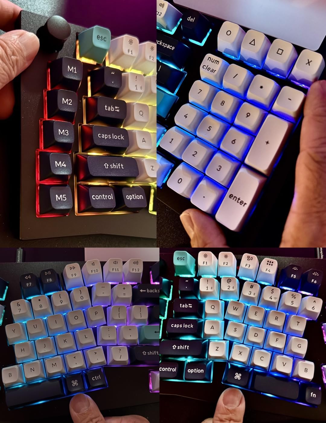 Keychron Q13 Max Alice Layout QMK Wireless Custom Ergonomic Mechanical Keyboard with 3-Mode BT5.2/2.4GHz/USB-C, Hot Swappable PBT Keycaps, RGB Backlight, Red Switch & Knob for MacOS & Windows customer photo 2