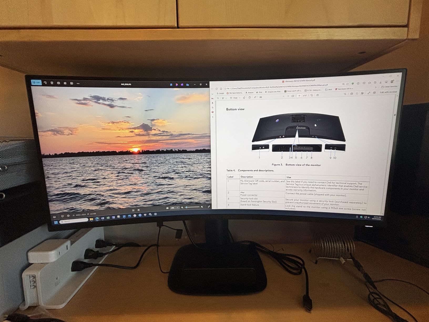 Alienware 34 Curved Gaming Monitor - AW3425DWM - 34-inch WQHD 180Hz 1ms, 1500R, AMD FreeSync Premium customer photo 2
