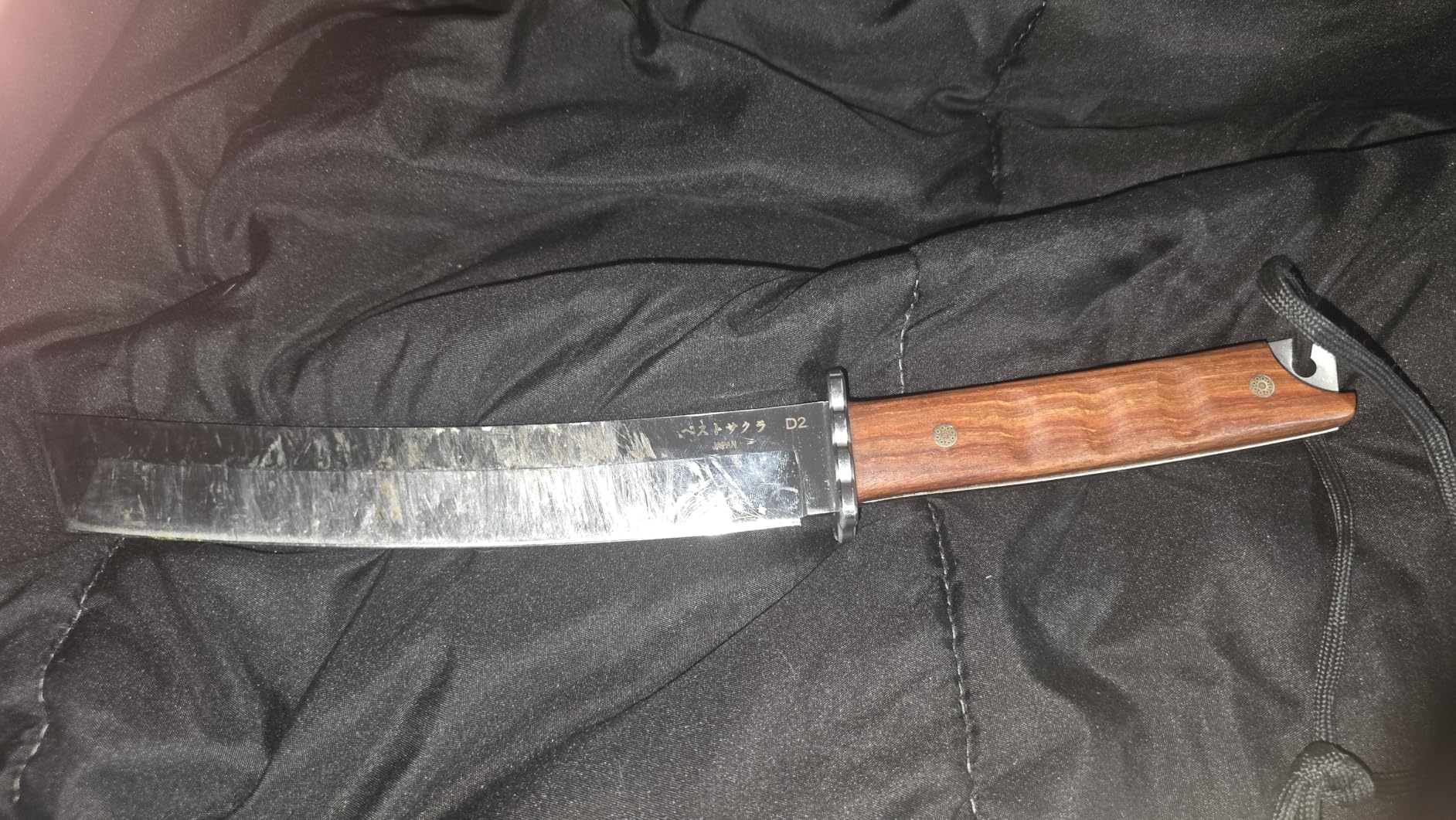 DRGSKL Japanese Fixed Blade Knife - Tanto Knives with Wooden Sheath - Survival Knives with Full Tang Handle - Bushcraft knives for Camping Outdoor customer photo 1