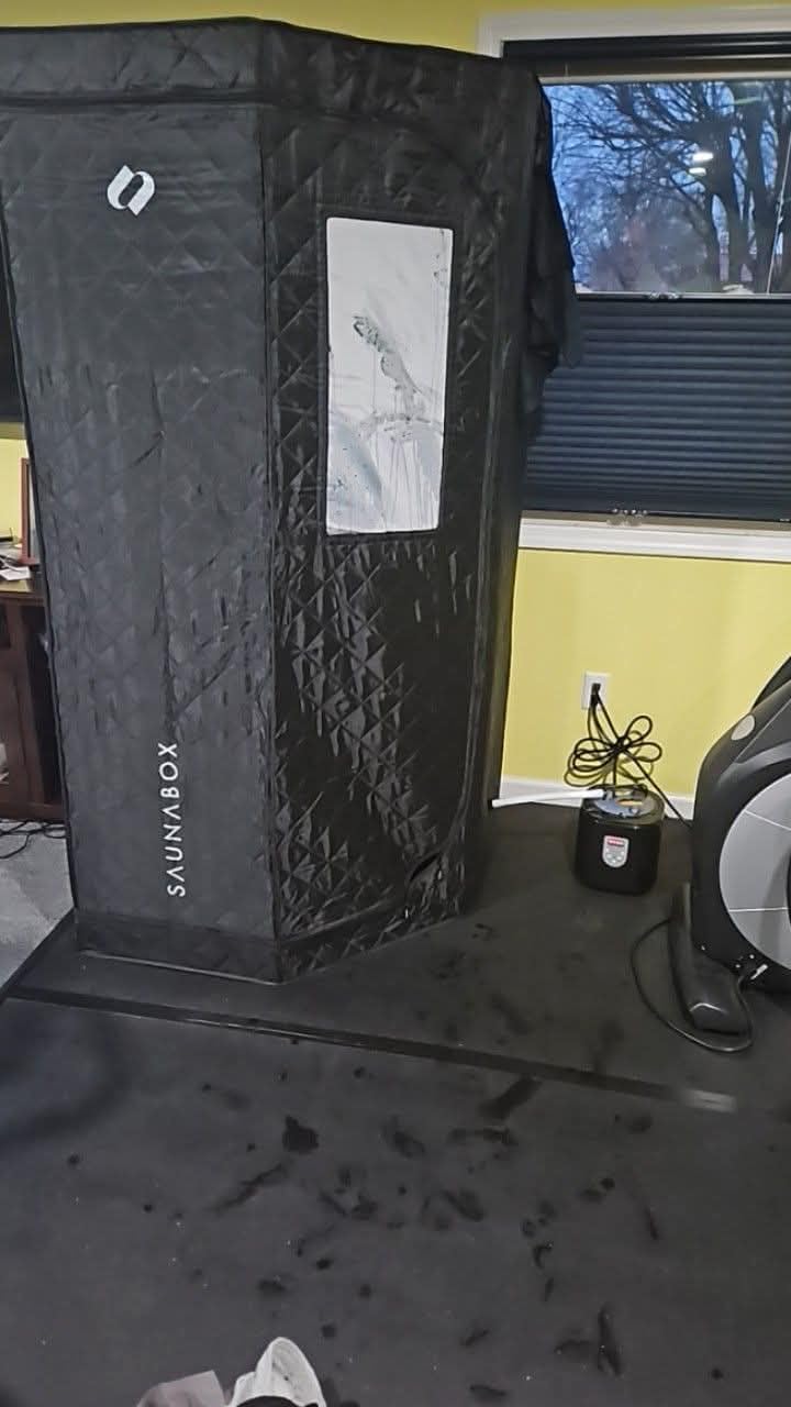 SAUNABOX SmartSteam Kit Pro Portable Steam Sauna | Home Sauna Tent with Chair & Mat | Full Body Steam Therapy for Relaxation & Recovery | VOC-Free Materials customer photo 1