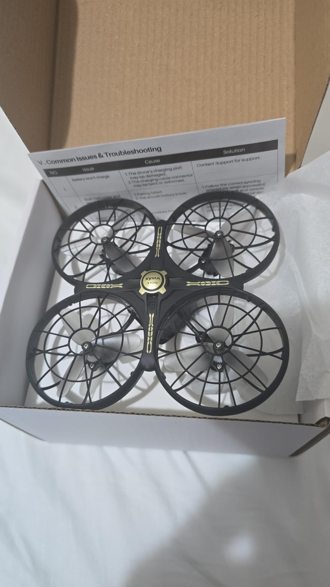 SYMA X100 Drone for Kids 8-12, Automatic Obstacle Avoidance, Up to 20 Mins Flight Time(2 Batteries), One-Key 360 Degree Flips and Altitude Hold, Full-Guard Safe Indoor Drone Gift for Boys & Girls customer photo 1