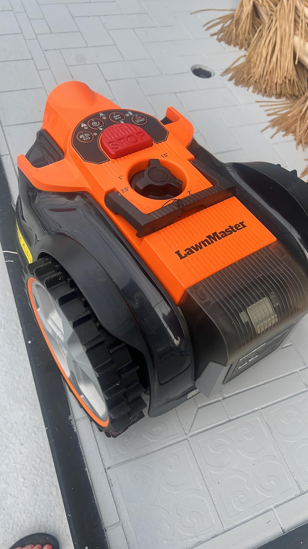 LawnMaster OcuMow™ VBRM601YCM MAX Perimeter Wire Free Robot Lawn Mower Cuts Small Lawns 2000-3500 Square Feet with Optical Navigation, Obstacle Avoidance, Low Noise and No Go Function customer photo 1