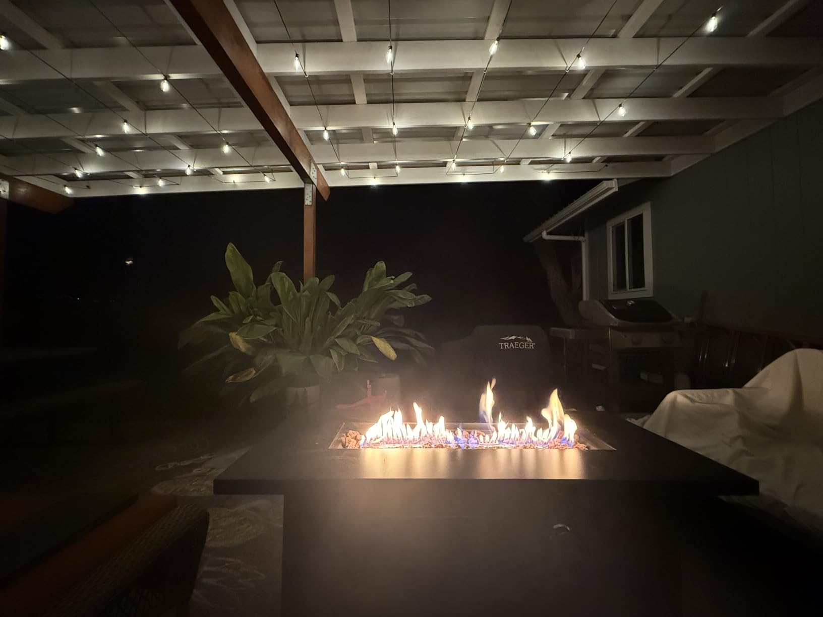Ciays 43-Inch Rectangular Propane Fire Pit Table - 60,000 BTU, CSA-Certified 2-in-1 Design, 304 Stainless Steel H-Burner, Included Cover & Lava Rocks - Ideal for Gatherings & Parties customer photo 2