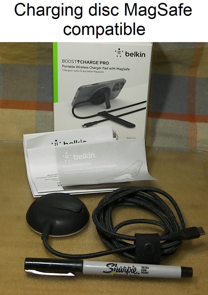 Belkin Magnetic Wireless Charging Pad Qi2 15W w/Kickstand - MagSafe-Compatible Qi2-Certified Wireless Charger for iPhone 17 Series, Samsung Galaxy S25 Series, AirPods (No PSU) - Black customer photo 2