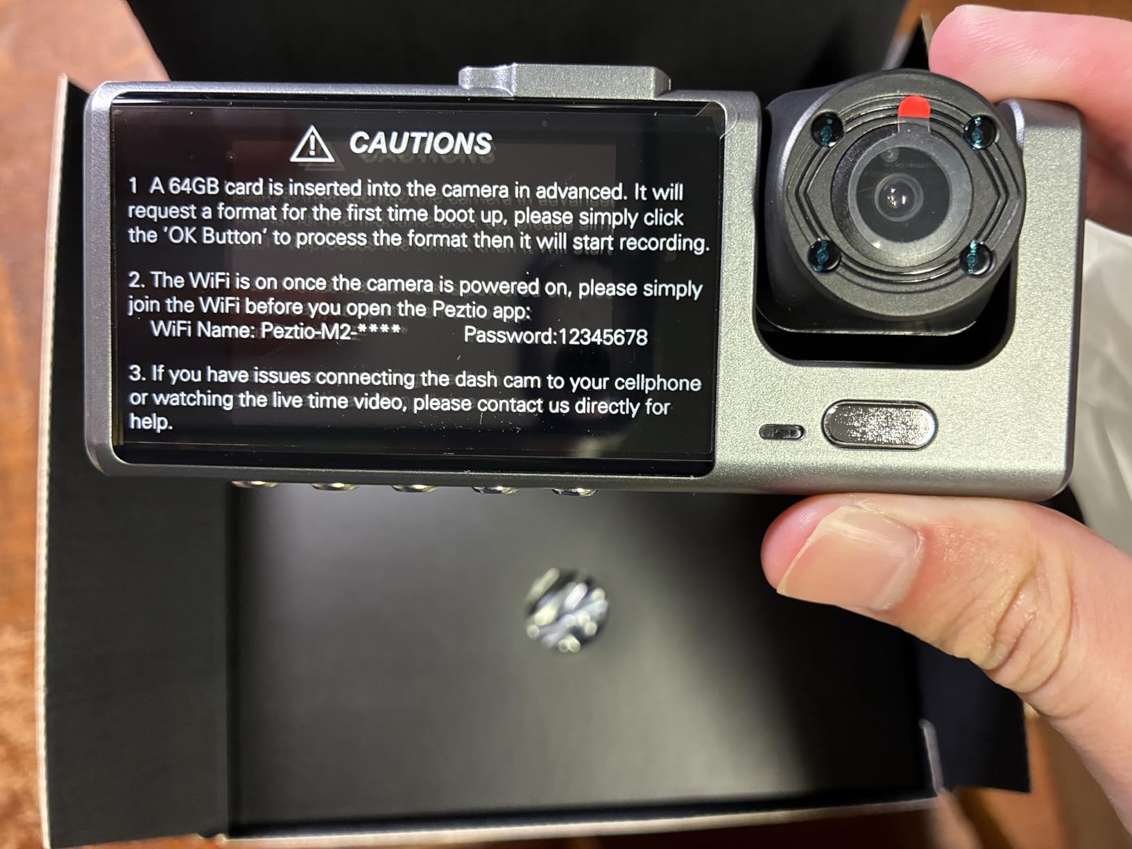 Galphi 3 Channel WiFi Dash Cam Front and Rear Inside, 2.5K+1080P+1080P Car Dash Camera for Cars Front and Rear, Dashcam with G-Sensor, Loop Recording, 24H Parking Mode, SD Card NOT Included customer photo 1