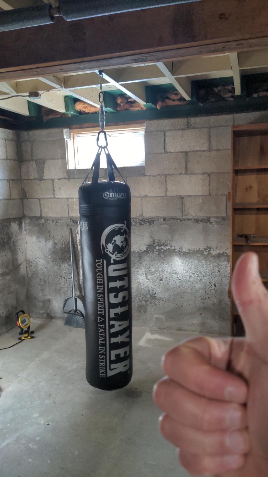 Outslayer 100 lbs Filled Heavy Bag | Custom Colors for Boxing, Kickboxing, Taekwondo & MMA Training | Made in USA customer photo 2