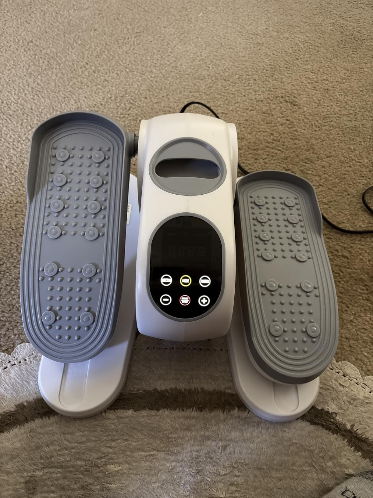 MERACH Under Desk Elliptical Machine, Leg Exerciser While Sitting for Seniors with 12-Speeds & Remote Control, Quiet Portable Electric Seated Pedal Exerciser Machine for Home Office customer photo 1