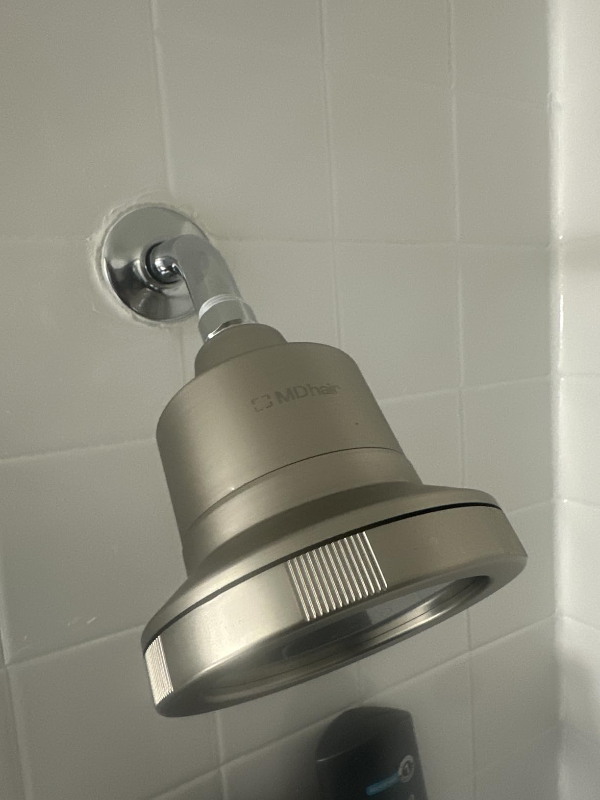 MDhair Filtered Shower Head for Healthier Hair & Skin - Removes Chlorine & Heavy Metals, High Pressure Shower Head Filter for Hard Water, Dermatologist-Formulated Water Softener for Hard Water customer photo 2