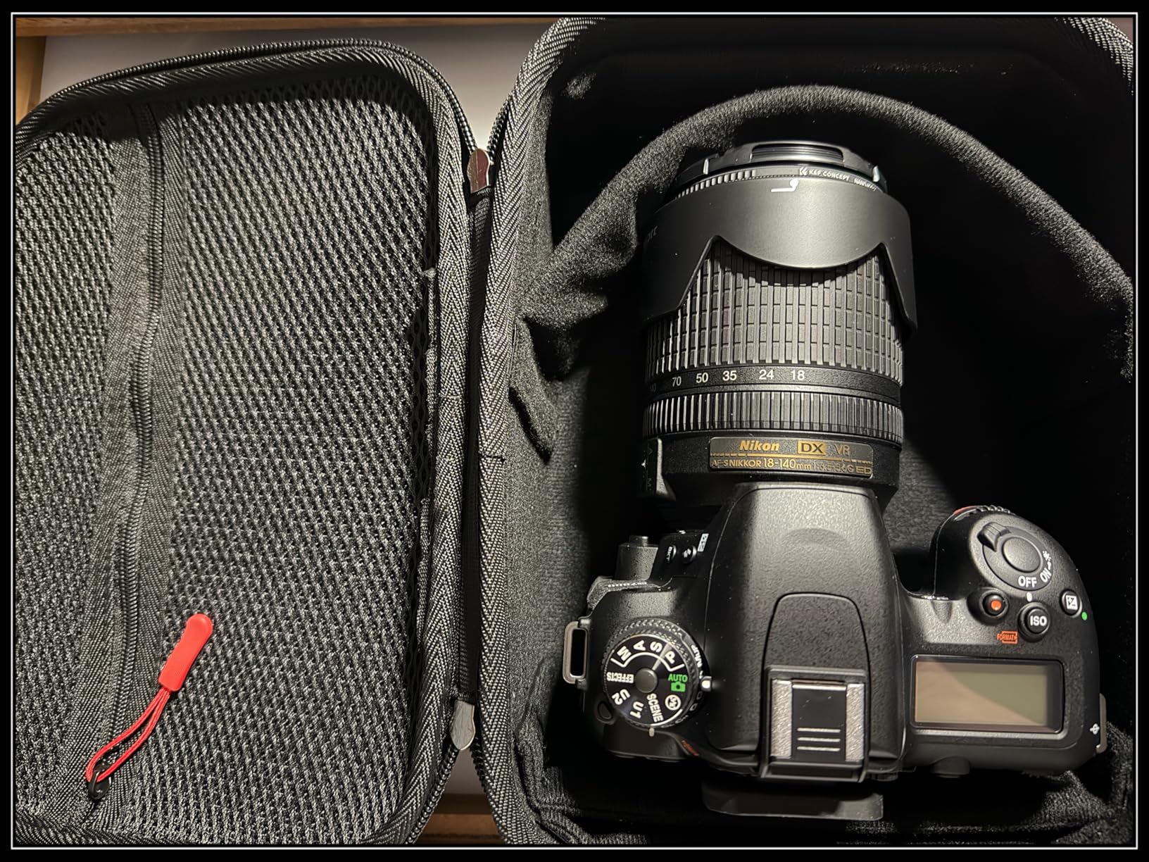 ProCase Hard Shell Digital Camera Case for Canon Rebel T7/EOS R100/R50/DSLR/SLR/Nikon/Sony/Mirrorless, Padded Travel Bag with Shoulder Strap and Adjustable Dividers - Black customer photo 1