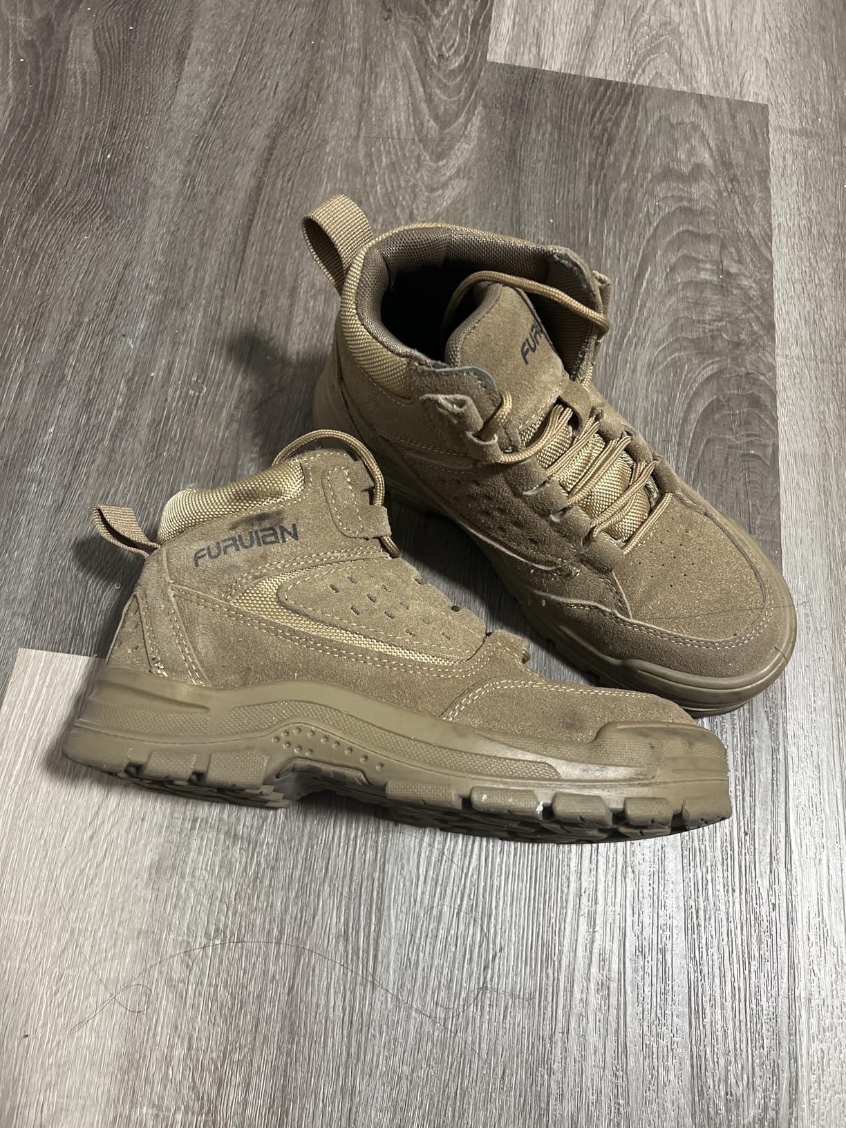 Furuian Steel Toe Boots for Men Women Comfortable Lightweight Work Boots for Men Slip Resistant High Top Steel Toe Safety Shoes Puncture Proof Indestructible Construction Shoes customer photo 1