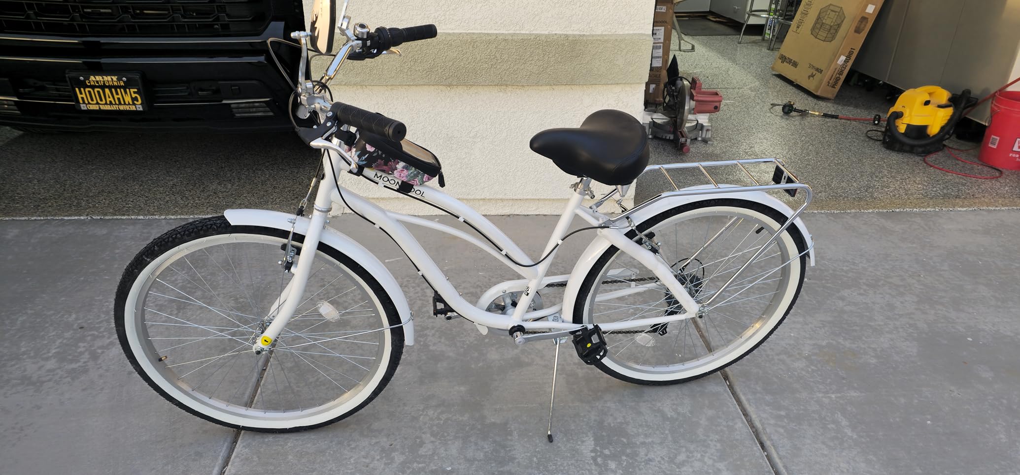 MOONCOOL Beach Cruiser Bike for Women and Men, 24/26 Inch 7-Speed Adult Bicycle, Comfortable Step-Through Frame with Rear Rack, Classic City Cruiser customer photo 1