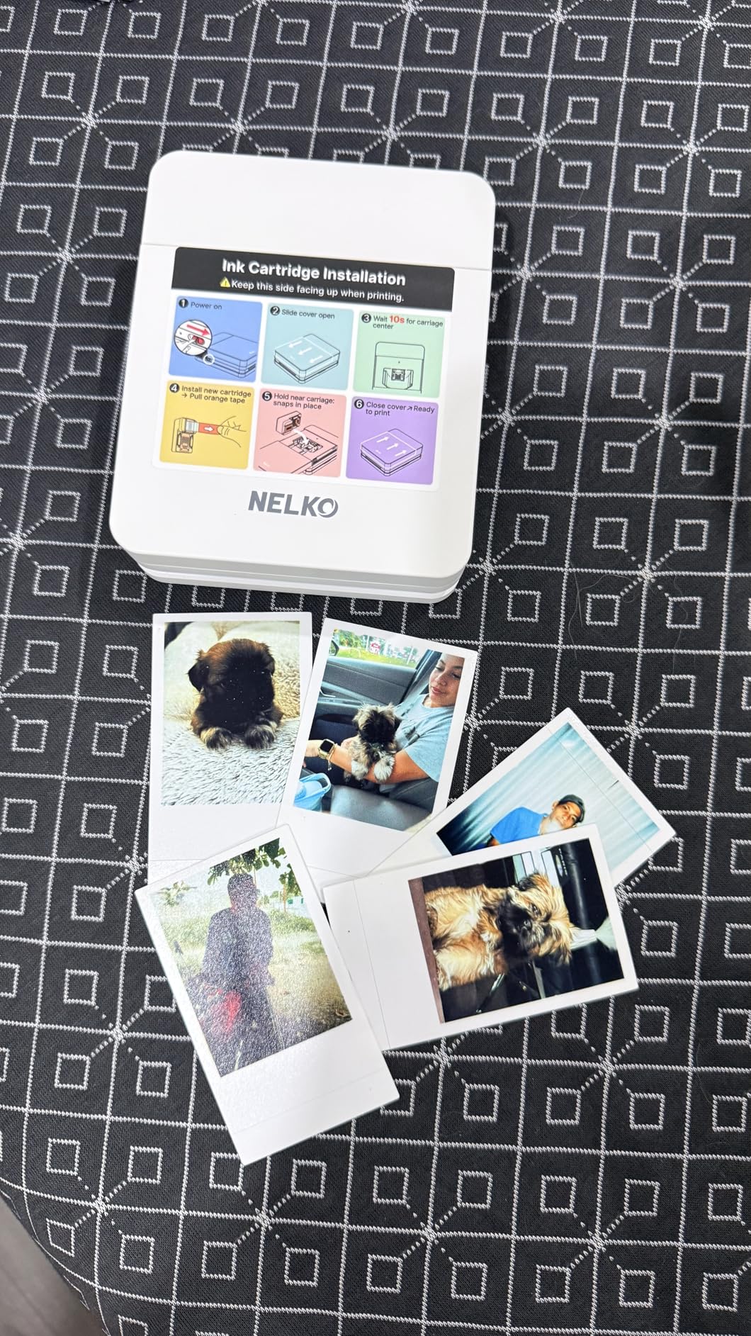 Nelko Photo Printer, PP01 Color Mini Portable Printer, Instant Smartphone Inkjet Printer, Sticky-Back Rechargeable Portable Picture Printer for iOS & Android customer photo 1