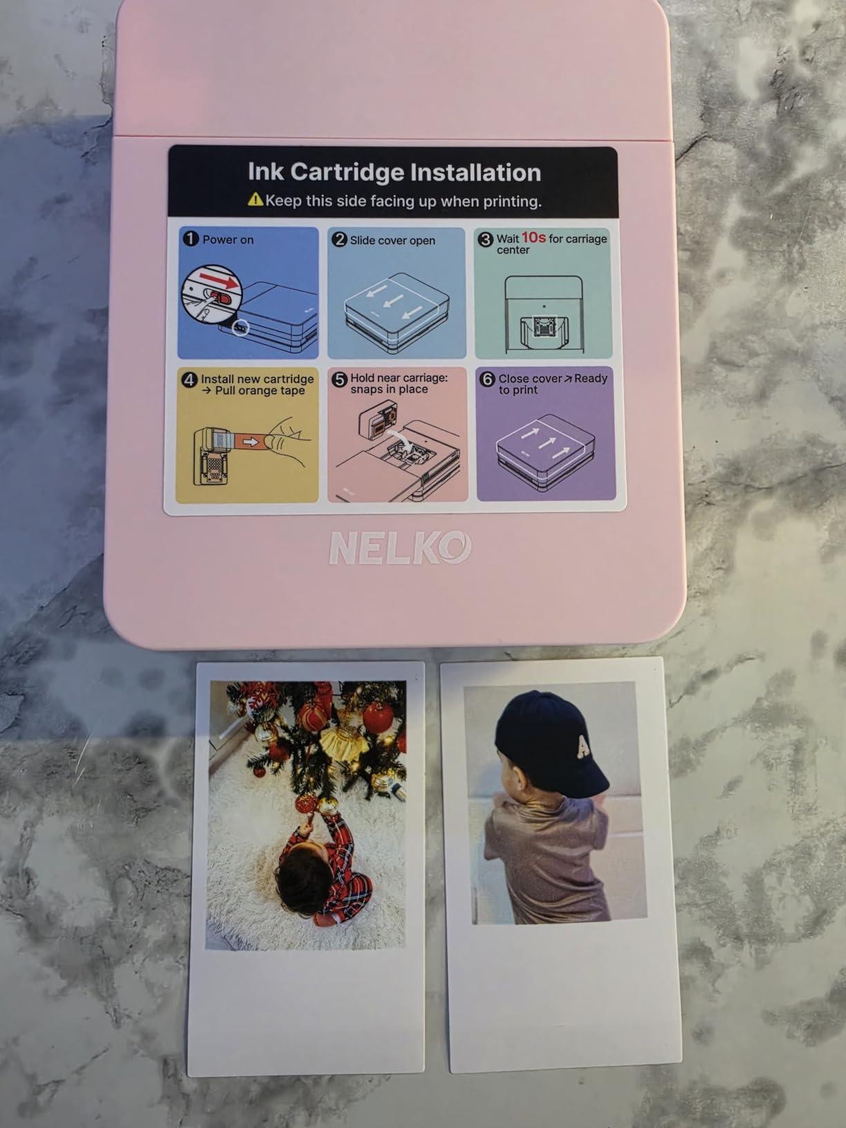 Nelko Photo Printer, PP01 Color Mini Portable Printer, Instant Smartphone Inkjet Printer, Sticky-Back Rechargeable Portable Picture Printer for iOS & Android customer photo 2