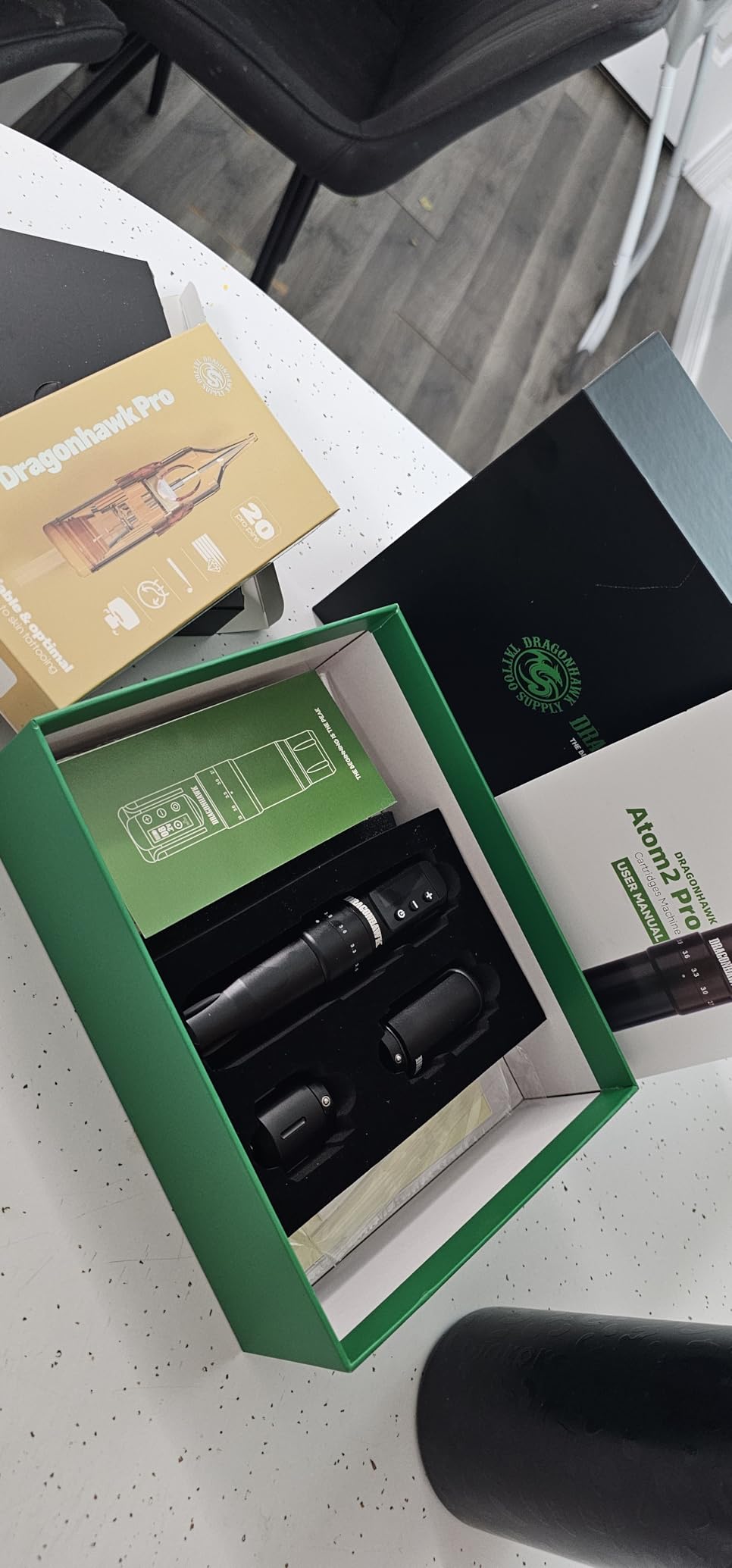 Dragonhawk Wireless Beginner Tattoo Kit Atom2 Pro Cordless Rotary Tattoo Gun Machine Pen - 7 Strokes 2.4-4.2mm, Complete Tattoo Kit customer photo 2