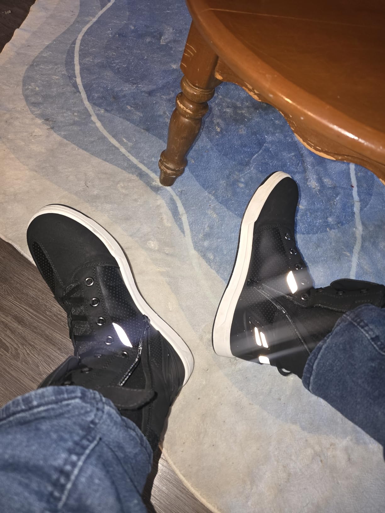 KEMIMOTO Motorcycle Shoes High Top with Thick Heel Protective Gear Anti-Slip Motorcycle Boots for Men Microfiber Leather Material customer photo 1
