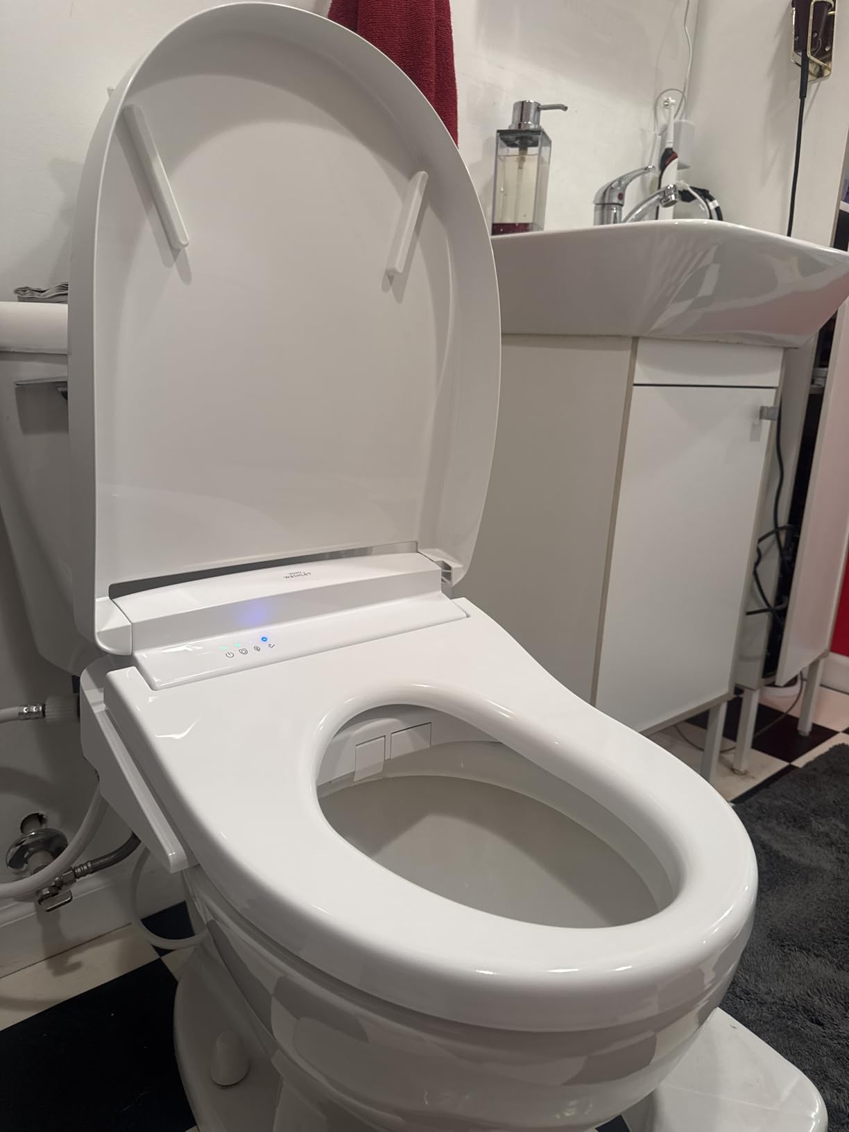 TOTO WASHLET S5 Electronic Bidet Toilet Seat with Instantaneous Water Heating, PREMIST and EWATER+ Wand Cleaning, Elongated, Cotton White - SW3446#01 customer photo 1