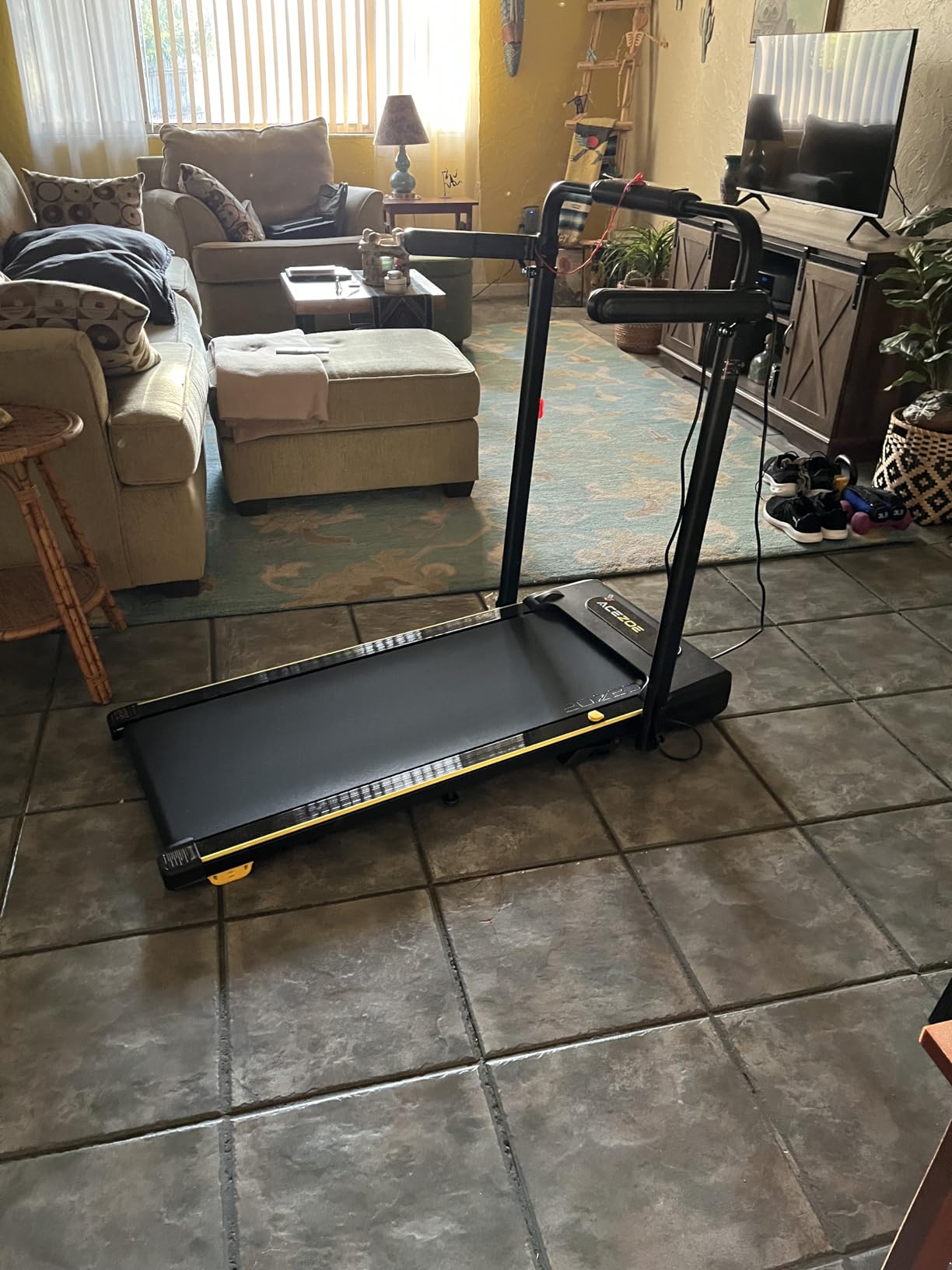 Acezoe 3 in 1 Under Desk Treadmill with Incline, Walking Pad with Removable Desk Workstation, Adjustable Height, 300lbs Capacity customer photo 1